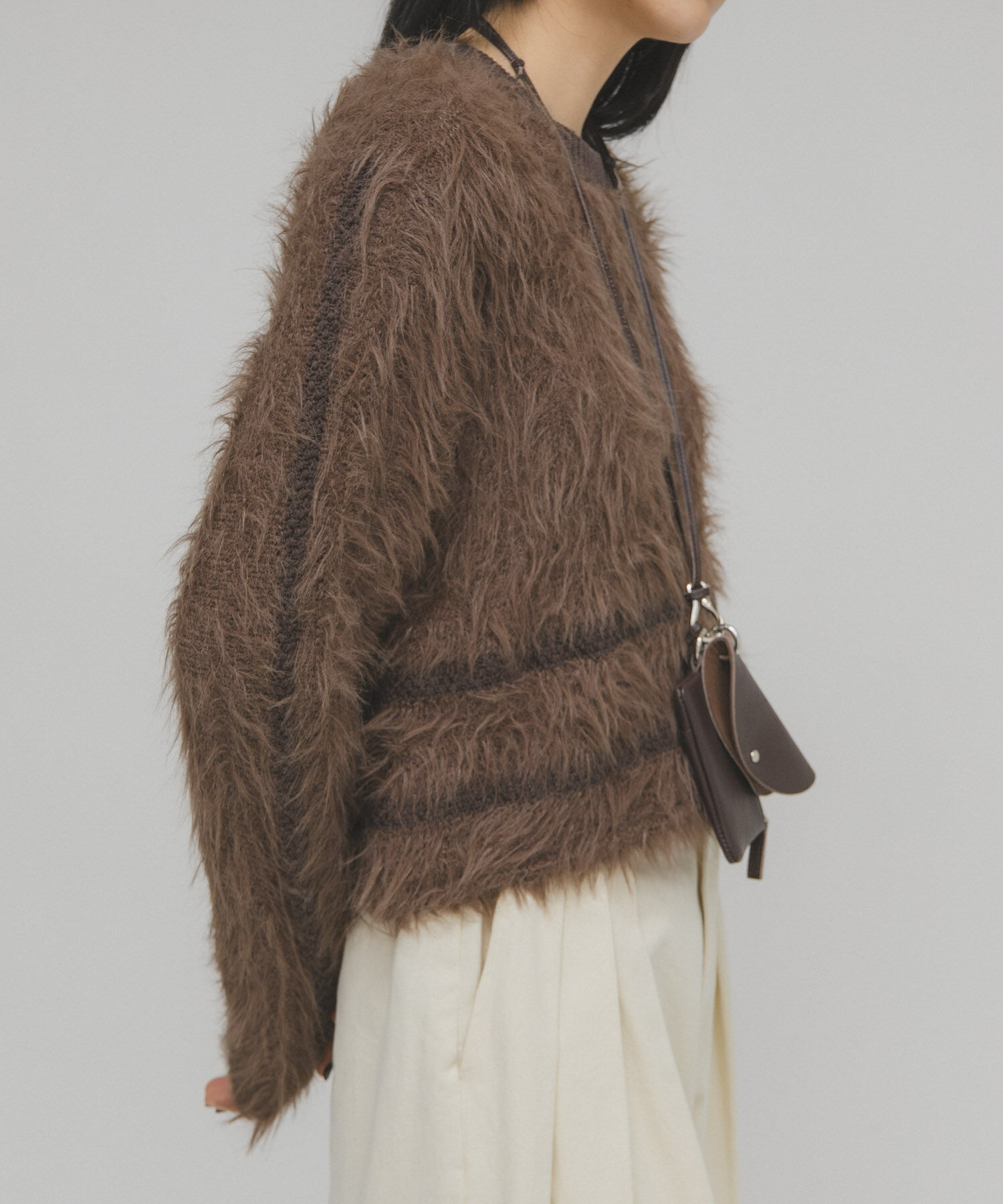  「ラインデザインシャギーニット」|ニット・セーター|