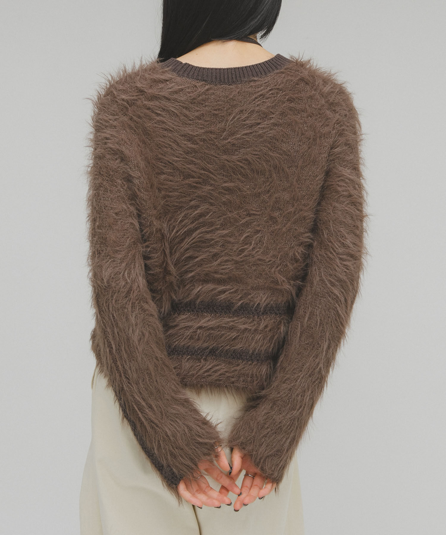  「ラインデザインシャギーニット」|ニット・セーター|