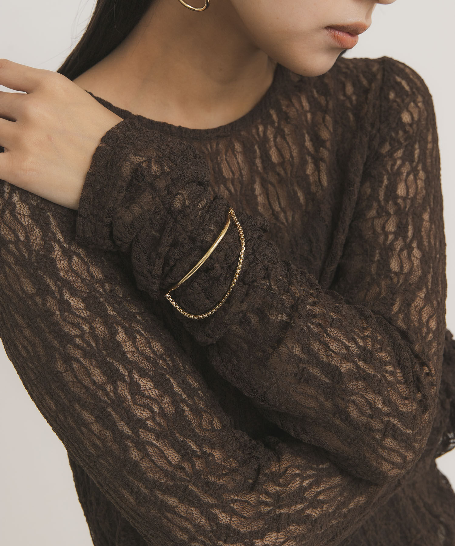  「チェーンコンビバングル」|ブレスレット・バングル|ゴールド