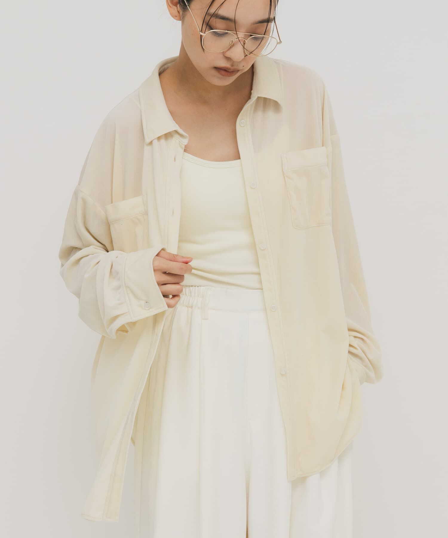  「シアーベロアルーズシャツ」|シャツ・ブラウス|