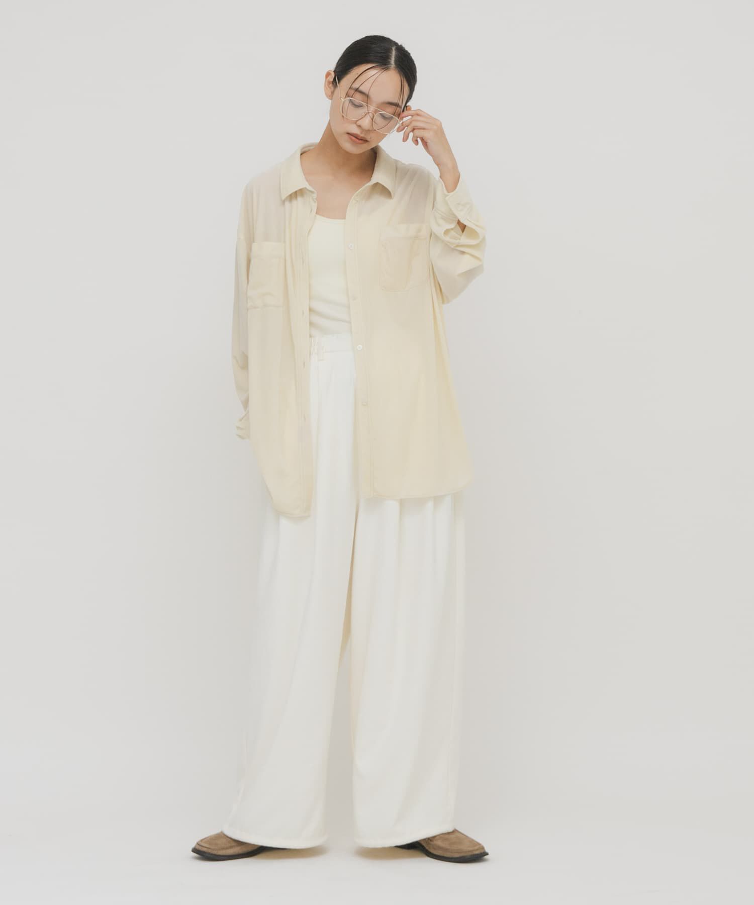  「シアーベロアルーズシャツ」|シャツ・ブラウス|