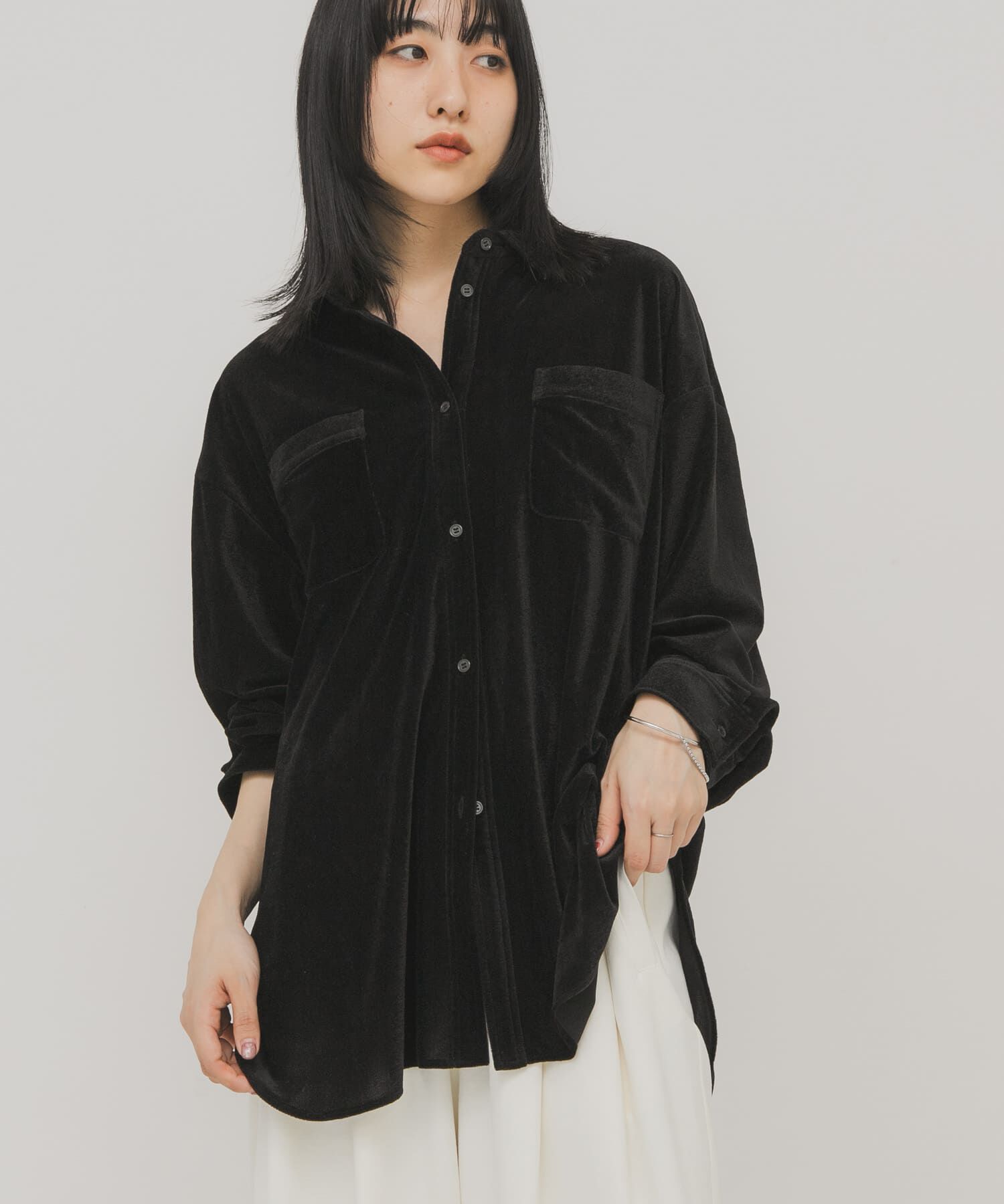  「シアーベロアルーズシャツ」|シャツ・ブラウス|