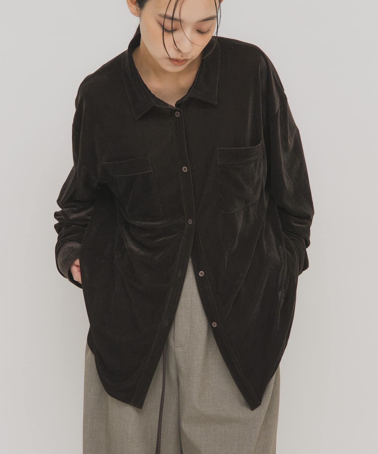  「シアーベロアルーズシャツ」|シャツ・ブラウス|