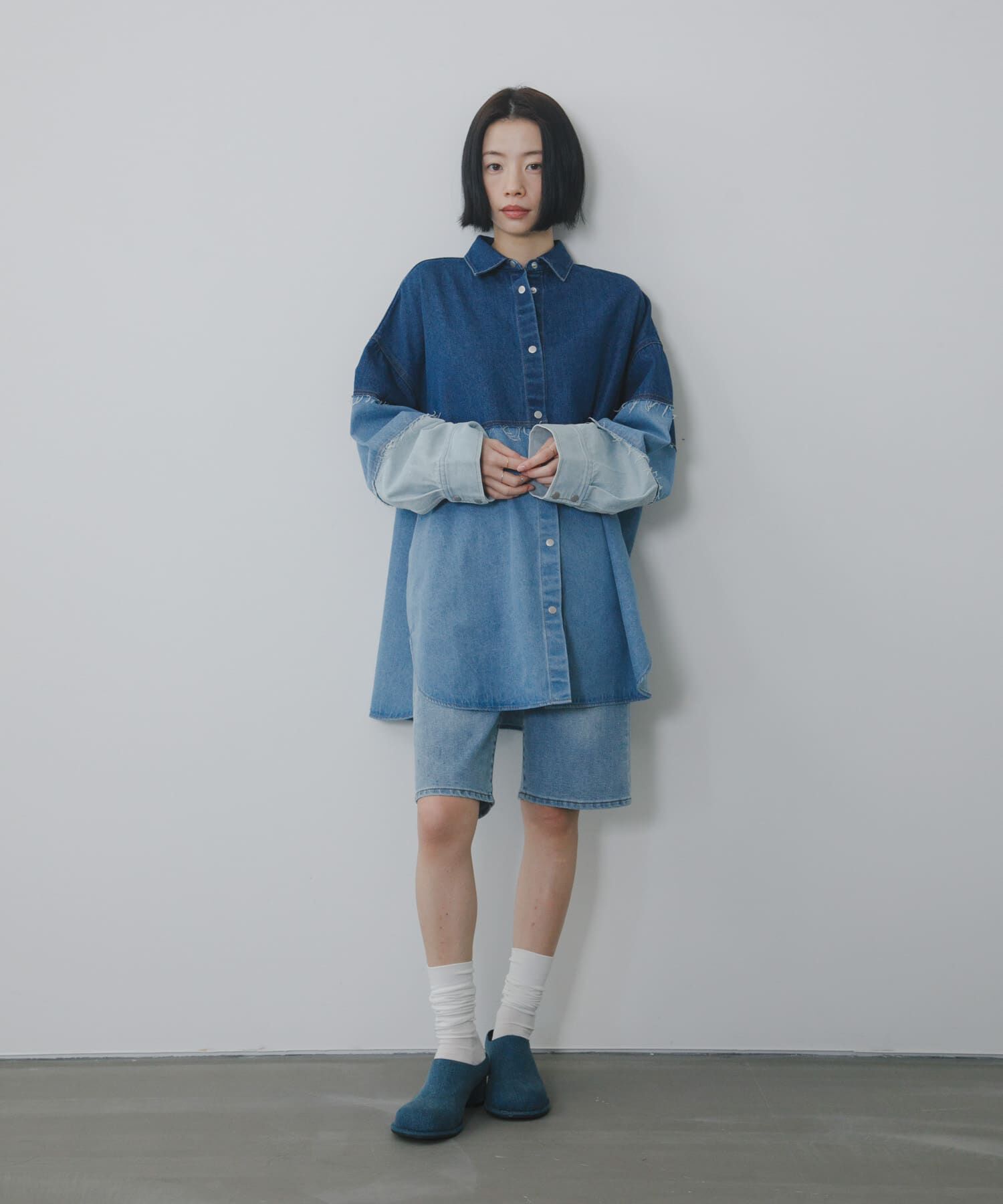  「『2サイズ展開』スリムハーフデニム」|その他|