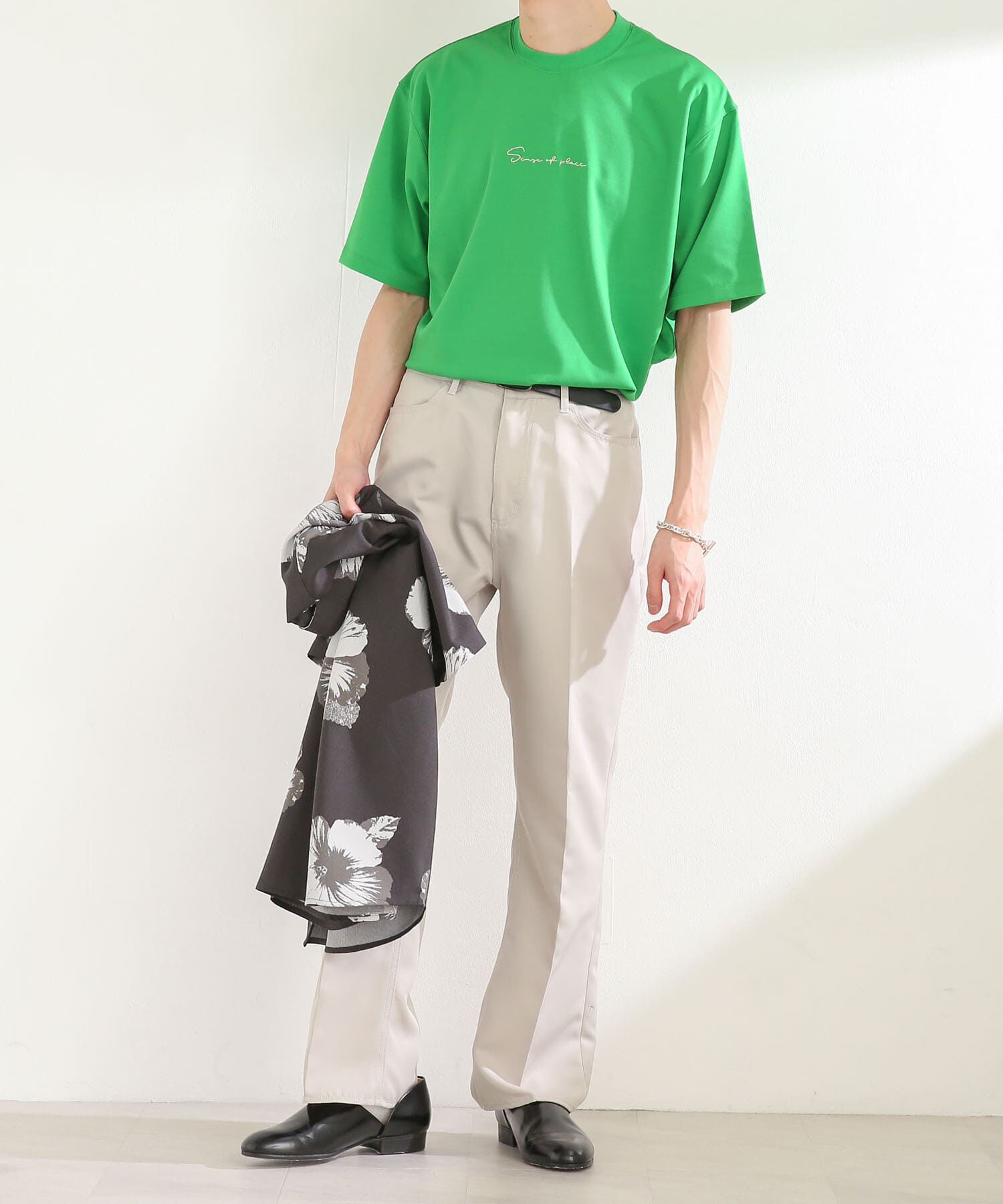 SENSE OF PLACE by URBAN RESEARCH「シシュウポンチTシャツ(5分袖)」|Tシャツ・カットソー|