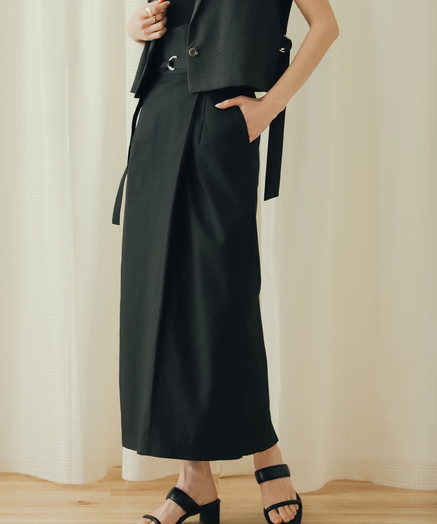 SENSE OF PLACE by URBAN RESEARCH「アシンメトリーハイウエストタイトスカート」|スカート|