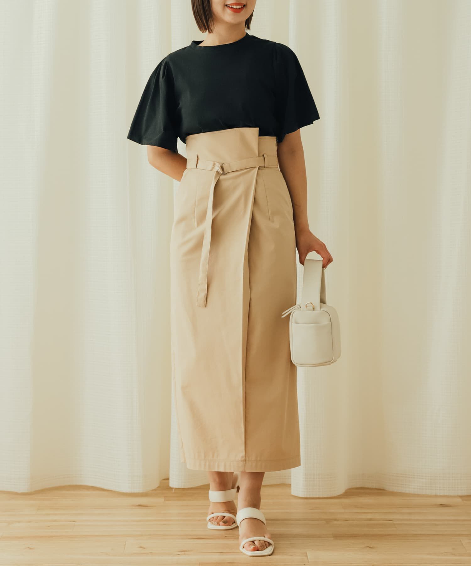 SENSE OF PLACE by URBAN RESEARCH「アシンメトリーハイウエストタイトスカート」|スカート|