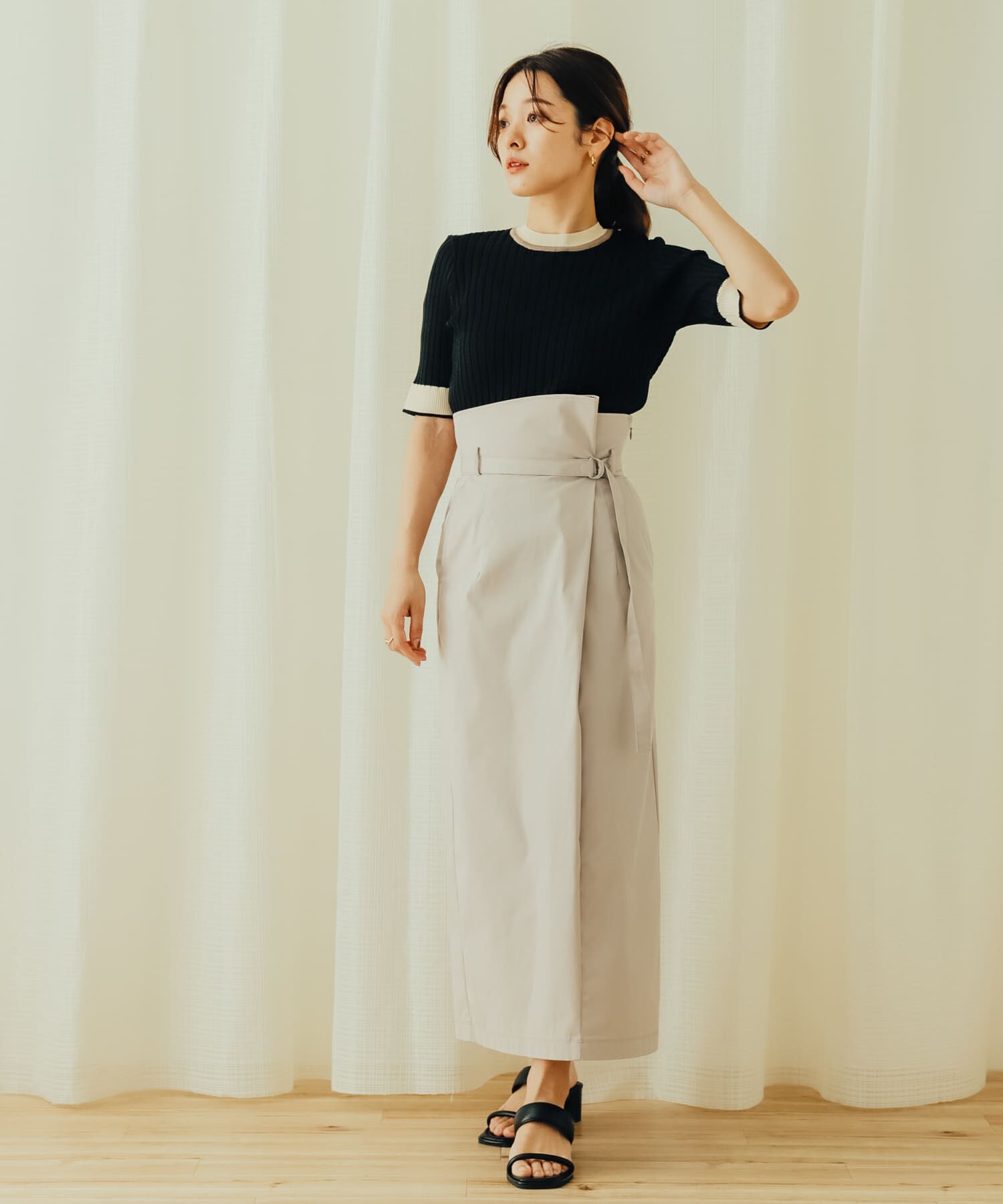 SENSE OF PLACE by URBAN RESEARCH「アシンメトリーハイウエストタイトスカート」|スカート|