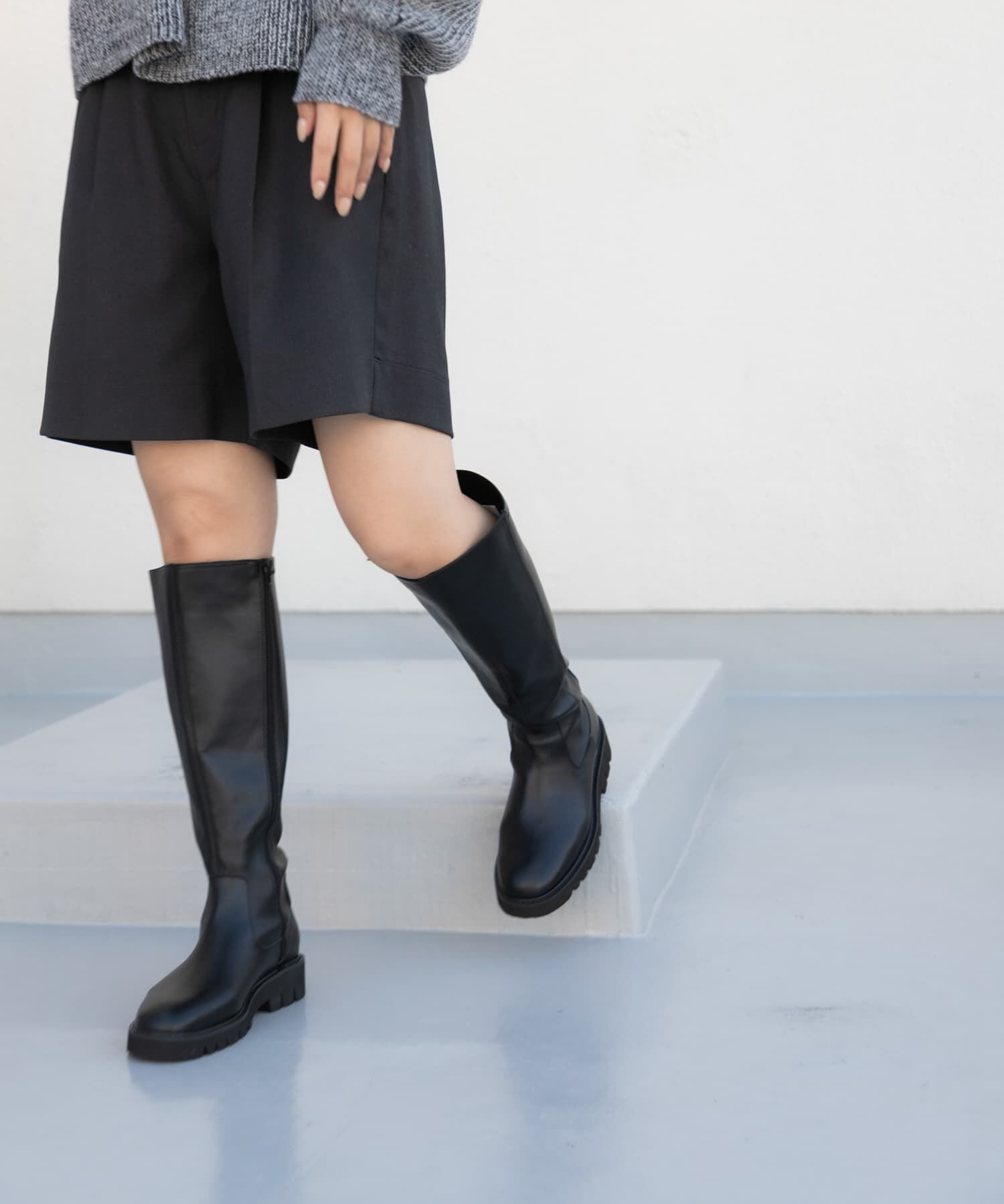 SENSE OF PLACE by URBAN RESEARCH「トラックソールロングブーツ」|ショートブーツ|