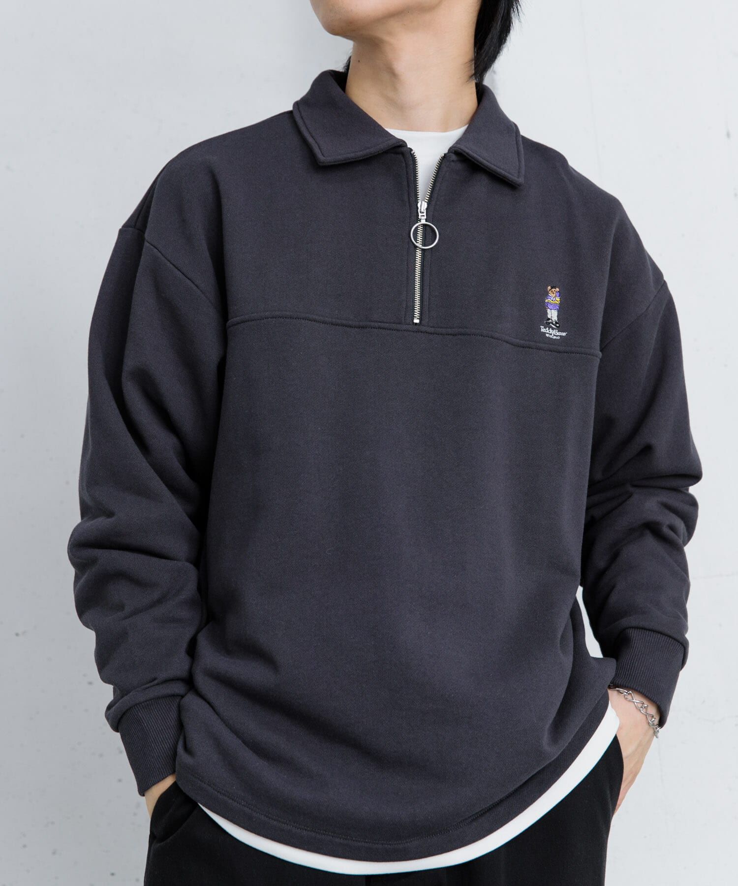 SENSE OF PLACE by URBAN RESEARCH「『別注』『ユニセックス』TeddyBear&times;SOP　テディベアハーフZIPスウェット」|スウェット・ジャージ|