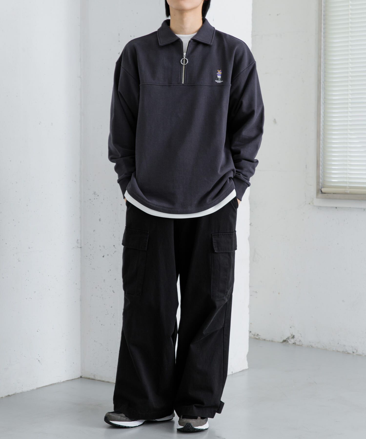 SENSE OF PLACE by URBAN RESEARCH「『別注』『ユニセックス』TeddyBear&times;SOP　テディベアハーフZIPスウェット」|スウェット・ジャージ|