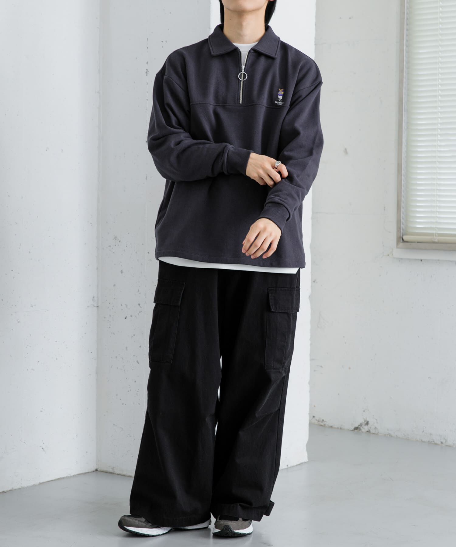 SENSE OF PLACE by URBAN RESEARCH「『別注』『ユニセックス』TeddyBear&times;SOP　テディベアハーフZIPスウェット」|スウェット・ジャージ|