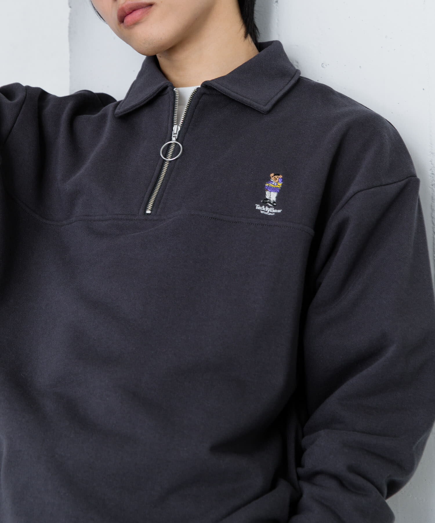SENSE OF PLACE by URBAN RESEARCH「『別注』『ユニセックス』TeddyBear&times;SOP　テディベアハーフZIPスウェット」|スウェット・ジャージ|