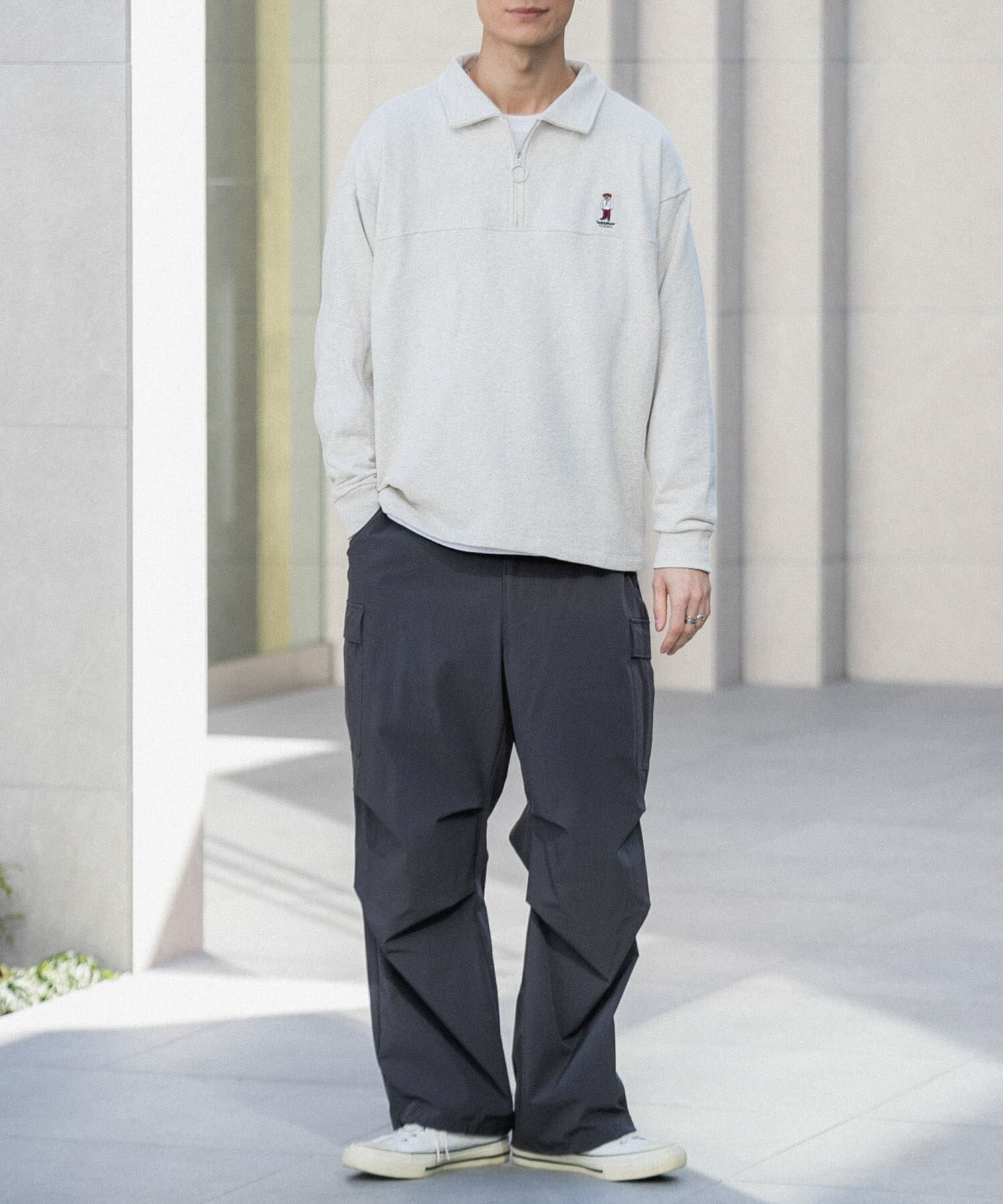 SENSE OF PLACE by URBAN RESEARCH「『別注』『ユニセックス』TeddyBear&times;SOP　テディベアハーフZIPスウェット」|スウェット・ジャージ|