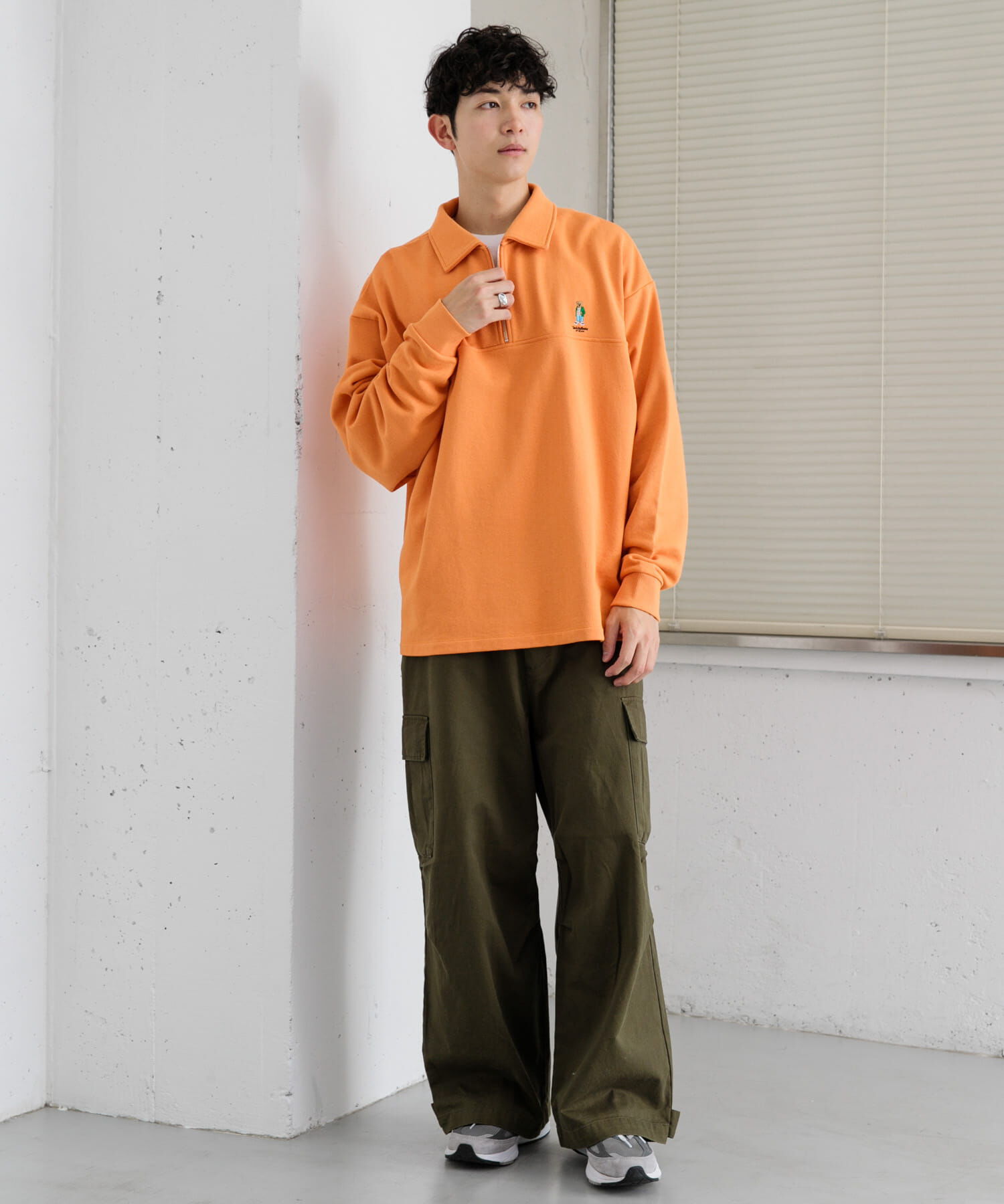 SENSE OF PLACE by URBAN RESEARCH「『別注』『ユニセックス』TeddyBear&times;SOP　テディベアハーフZIPスウェット」|スウェット・ジャージ|