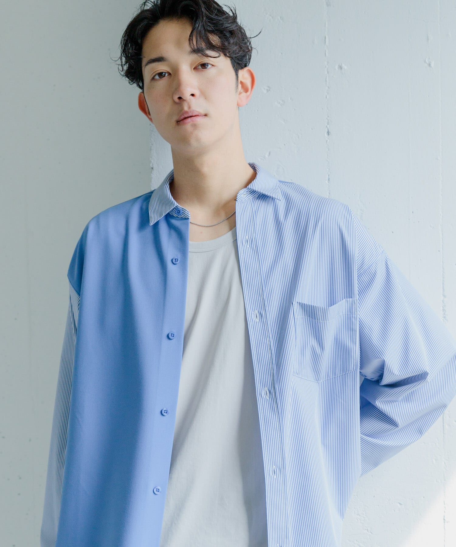 SENSE OF PLACE by URBAN RESEARCH「ストライプブロックドシャツ」|シャツ・ブラウス|