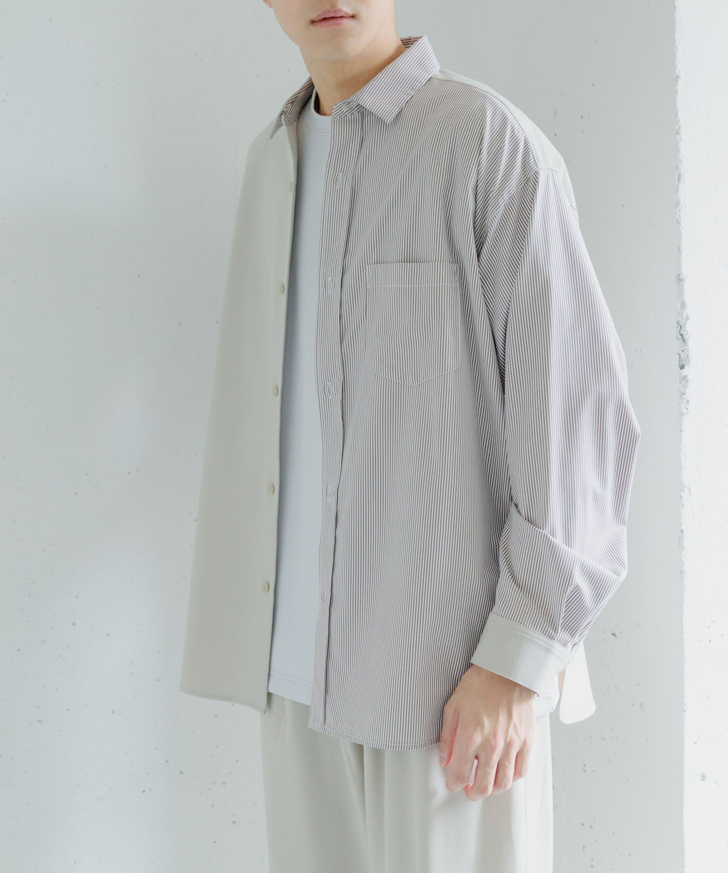 SENSE OF PLACE by URBAN RESEARCH「ストライプブロックドシャツ」|シャツ・ブラウス|