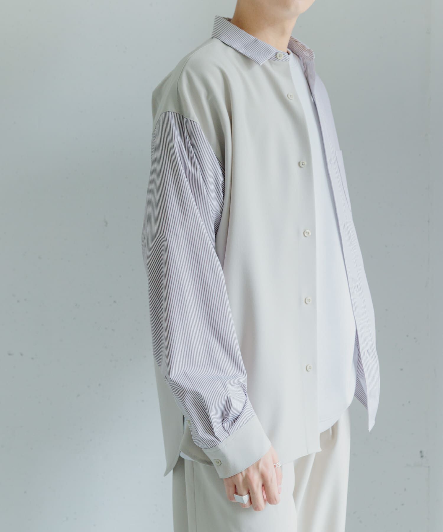 SENSE OF PLACE by URBAN RESEARCH「ストライプブロックドシャツ」|シャツ・ブラウス|