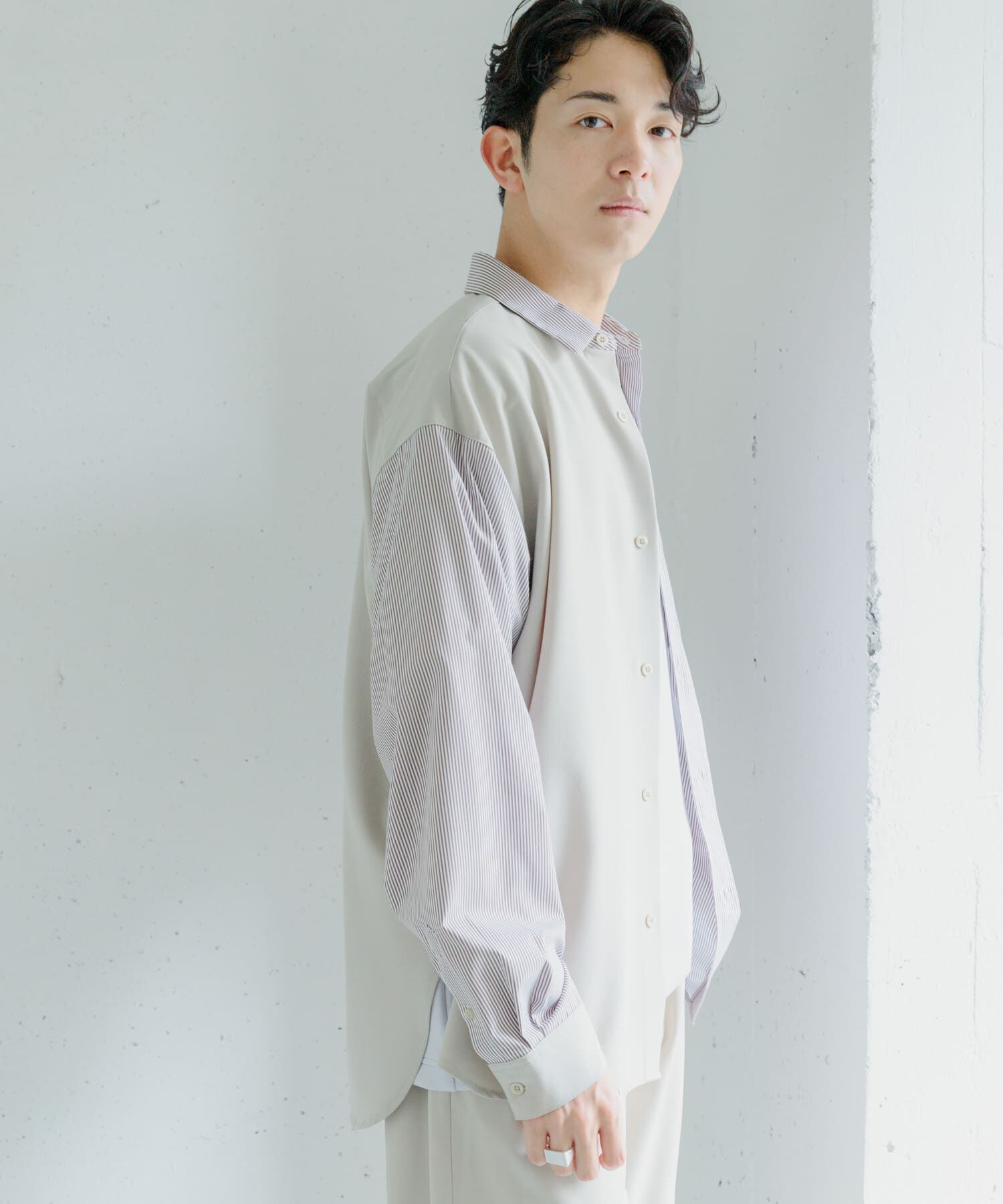 SENSE OF PLACE by URBAN RESEARCH「ストライプブロックドシャツ」|シャツ・ブラウス|