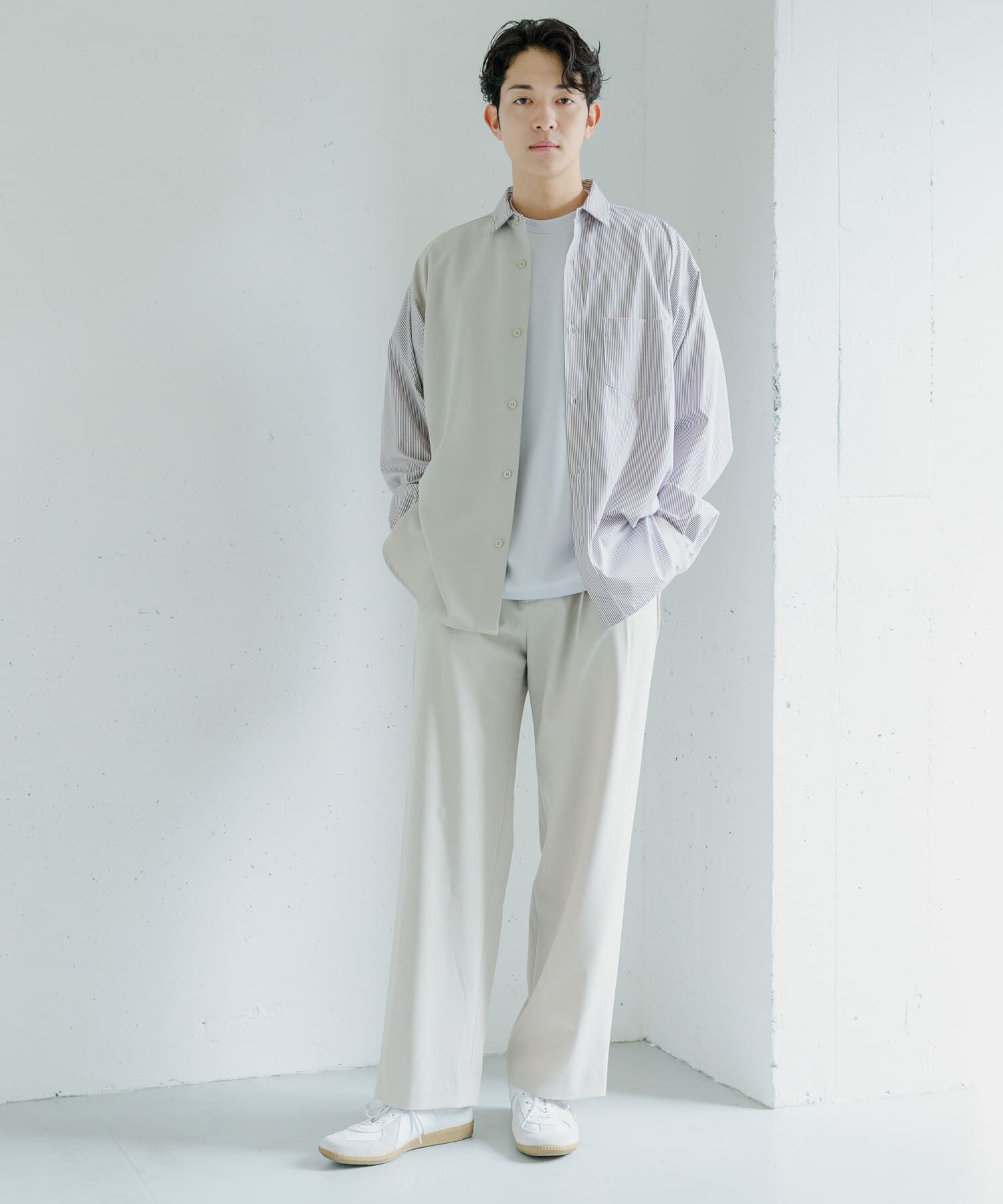 SENSE OF PLACE by URBAN RESEARCH「ストライプブロックドシャツ」|シャツ・ブラウス|