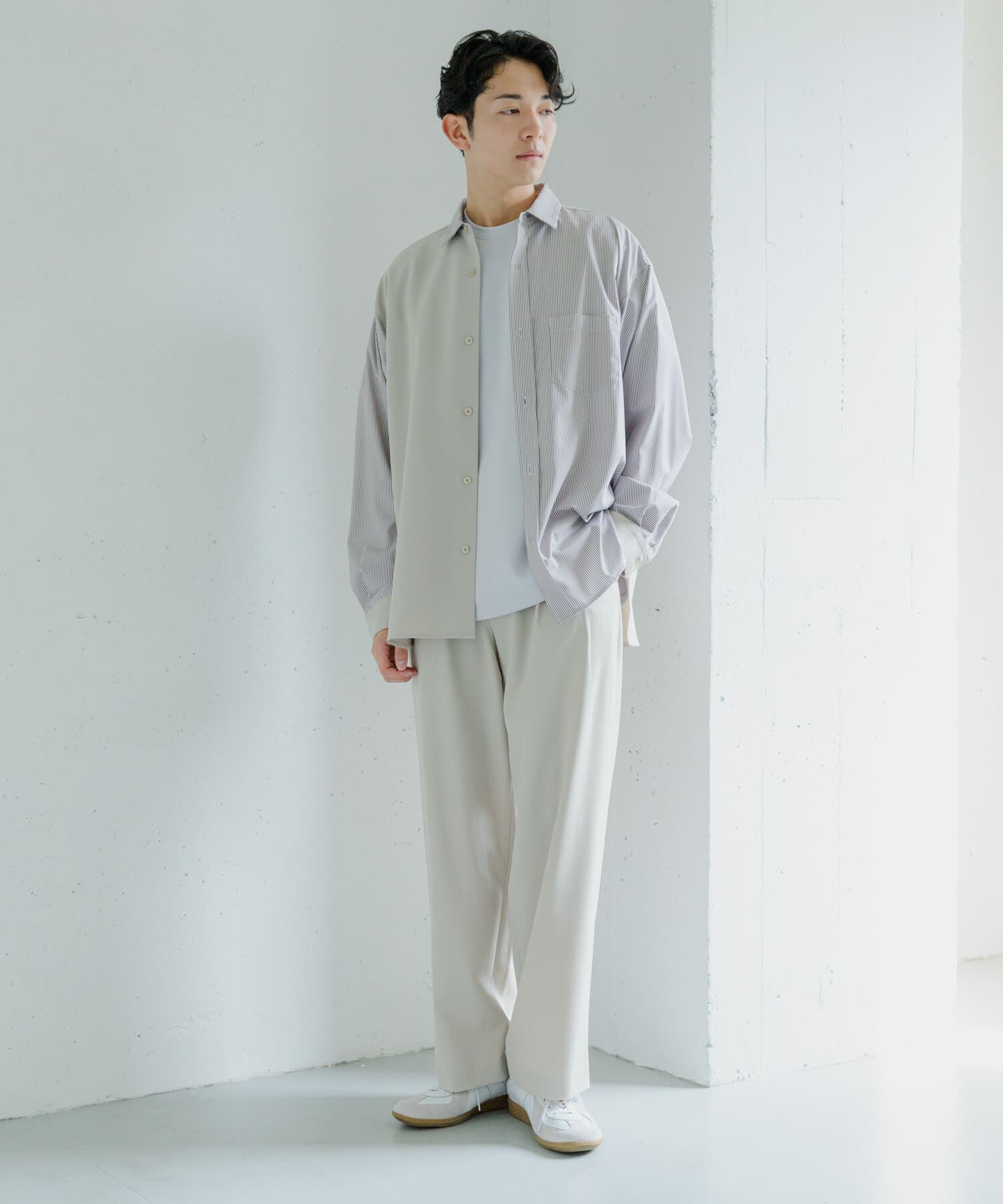 SENSE OF PLACE by URBAN RESEARCH「ストライプブロックドシャツ」|シャツ・ブラウス|