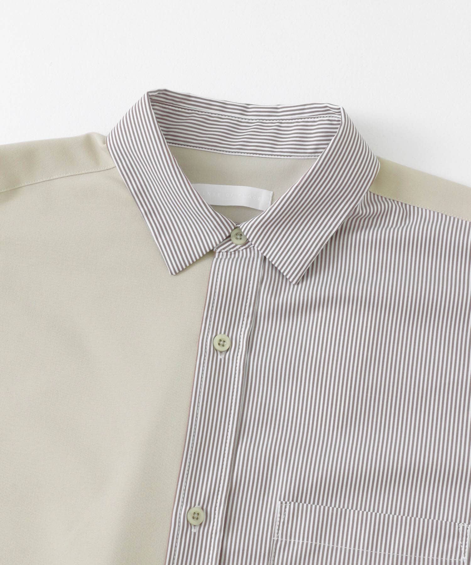 SENSE OF PLACE by URBAN RESEARCH「ストライプブロックドシャツ」|シャツ・ブラウス|