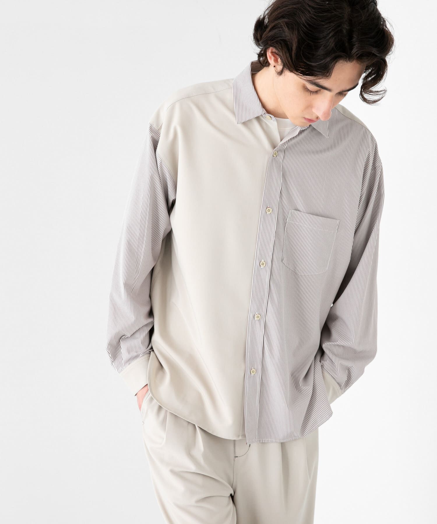 SENSE OF PLACE by URBAN RESEARCH「ストライプブロックドシャツ」|シャツ・ブラウス|