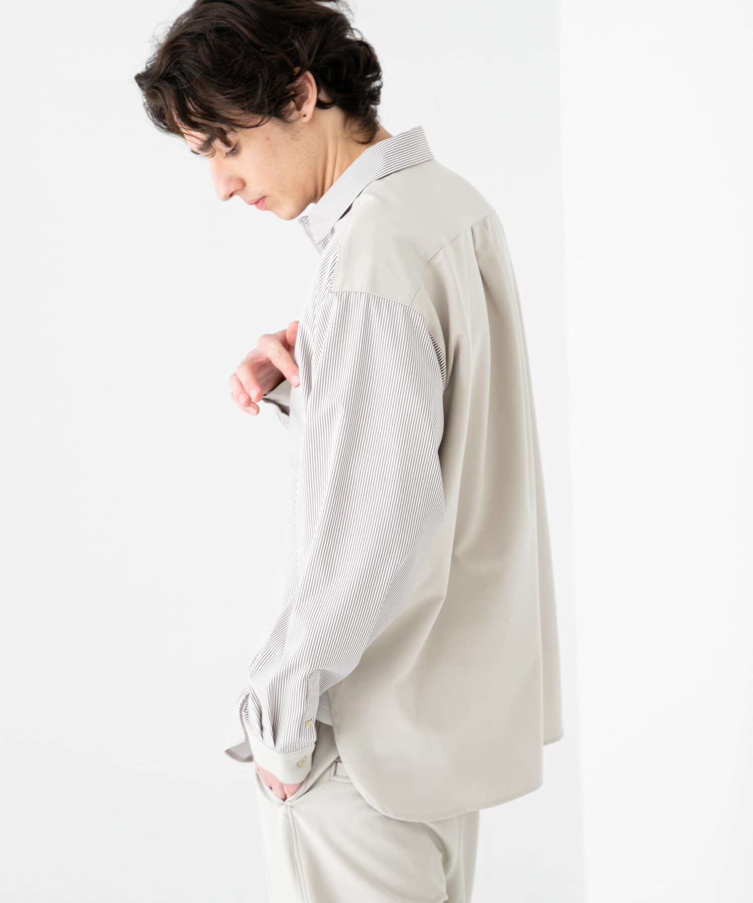 SENSE OF PLACE by URBAN RESEARCH「ストライプブロックドシャツ」|シャツ・ブラウス|