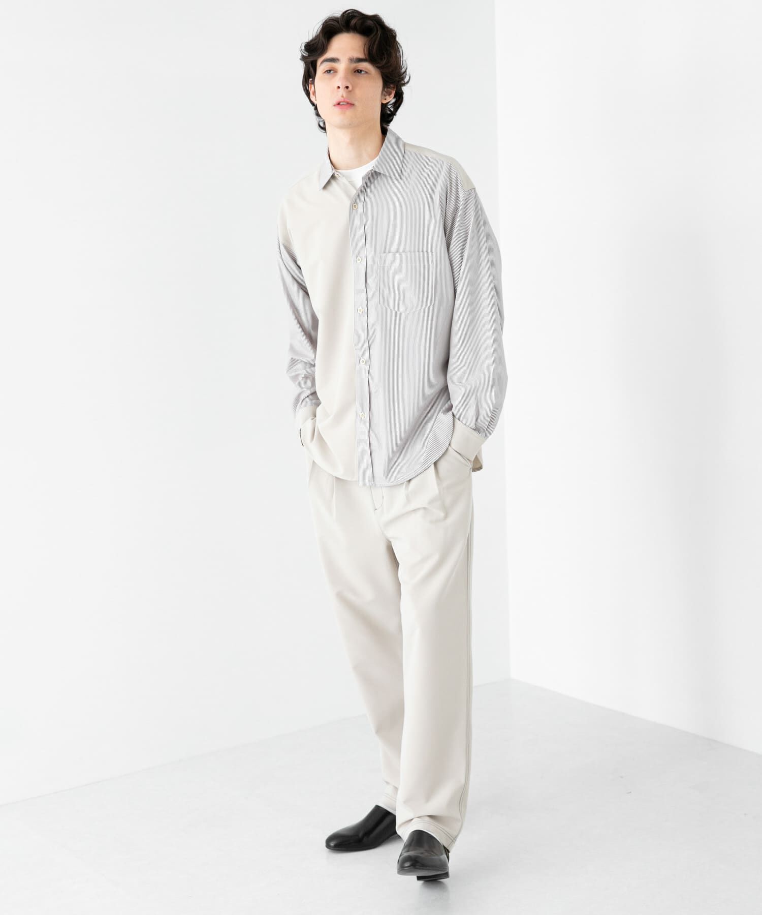 SENSE OF PLACE by URBAN RESEARCH「ストライプブロックドシャツ」|シャツ・ブラウス|