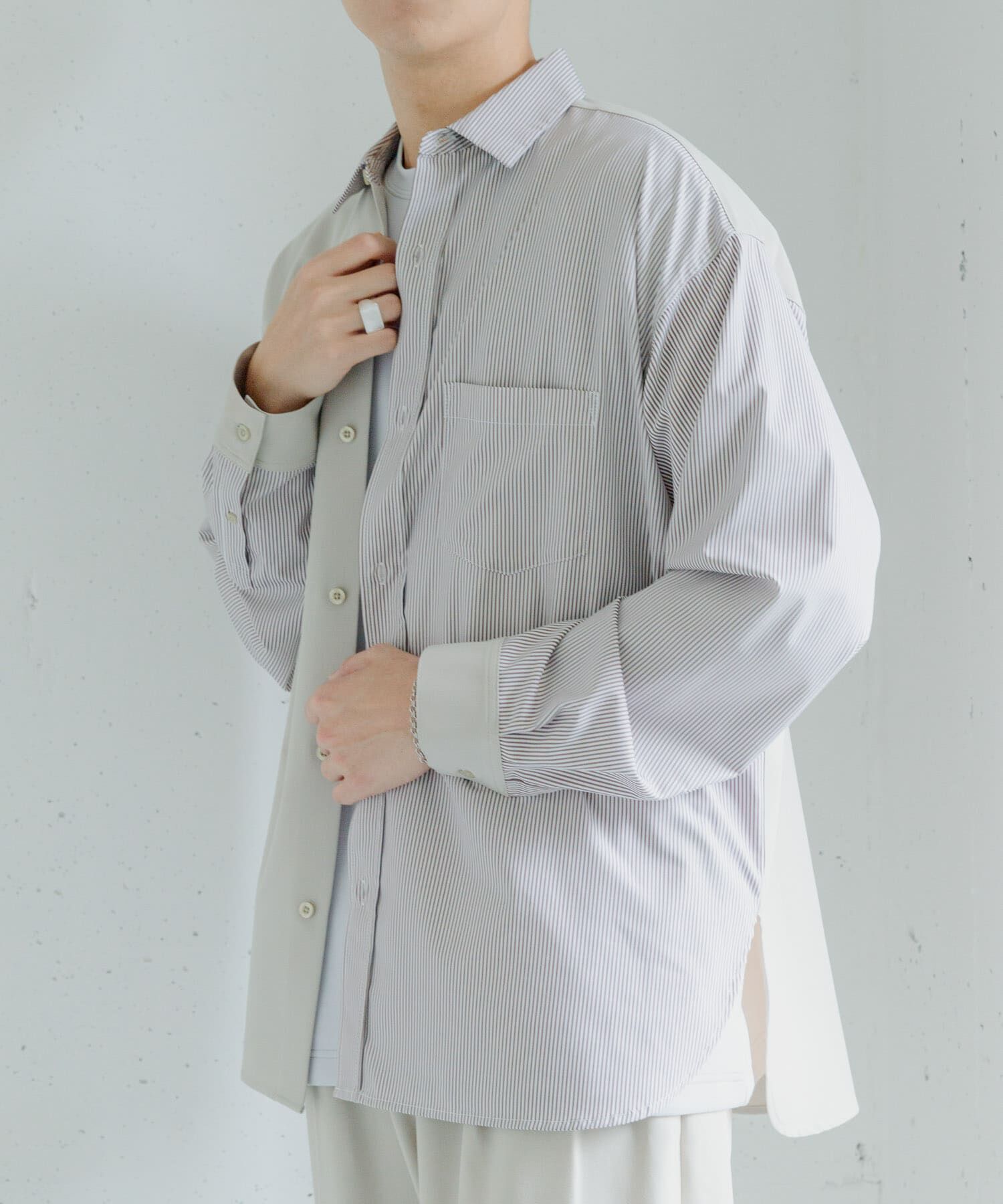 SENSE OF PLACE by URBAN RESEARCH「ストライプブロックドシャツ」|シャツ・ブラウス|