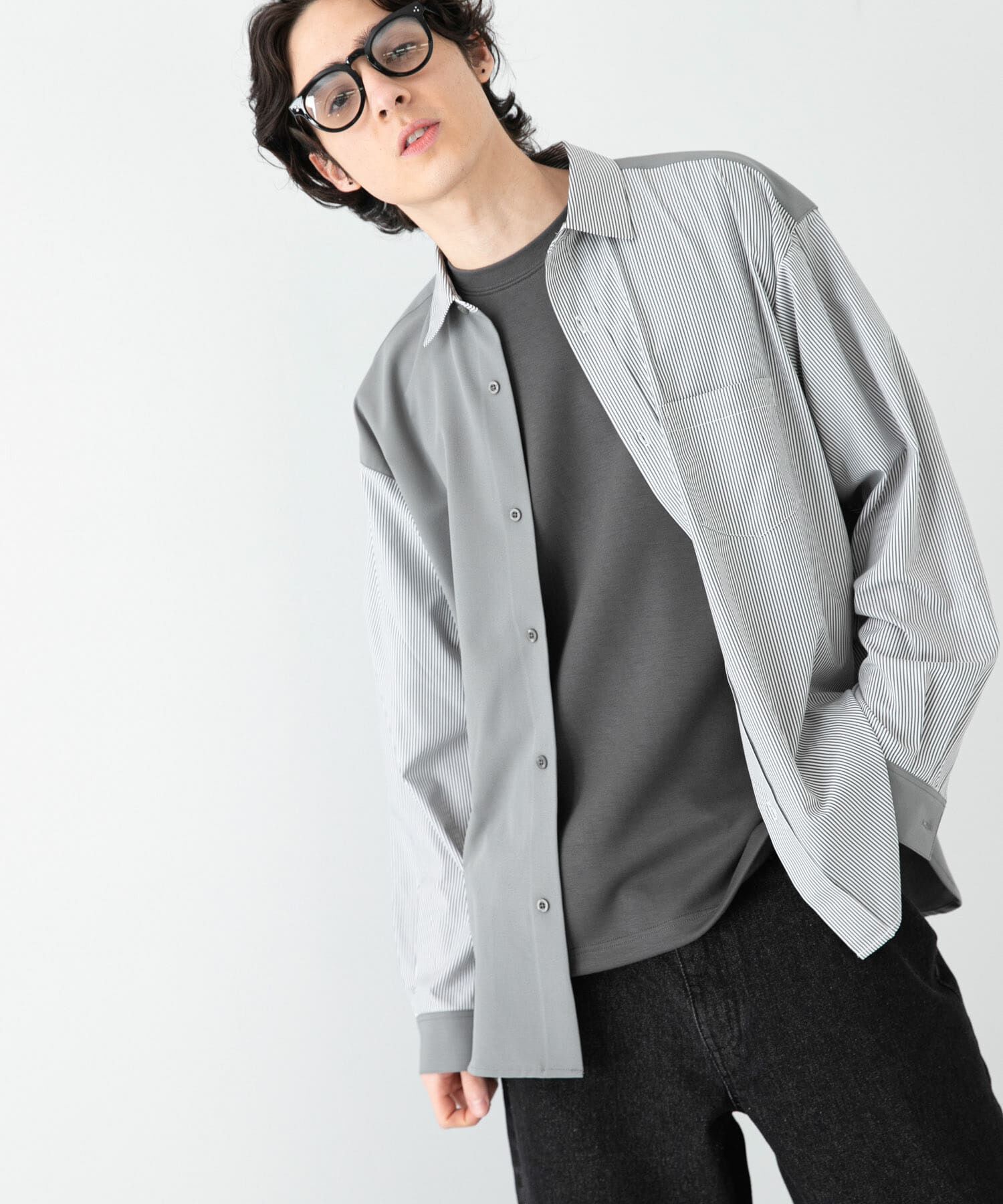 SENSE OF PLACE by URBAN RESEARCH「ストライプブロックドシャツ」|シャツ・ブラウス|