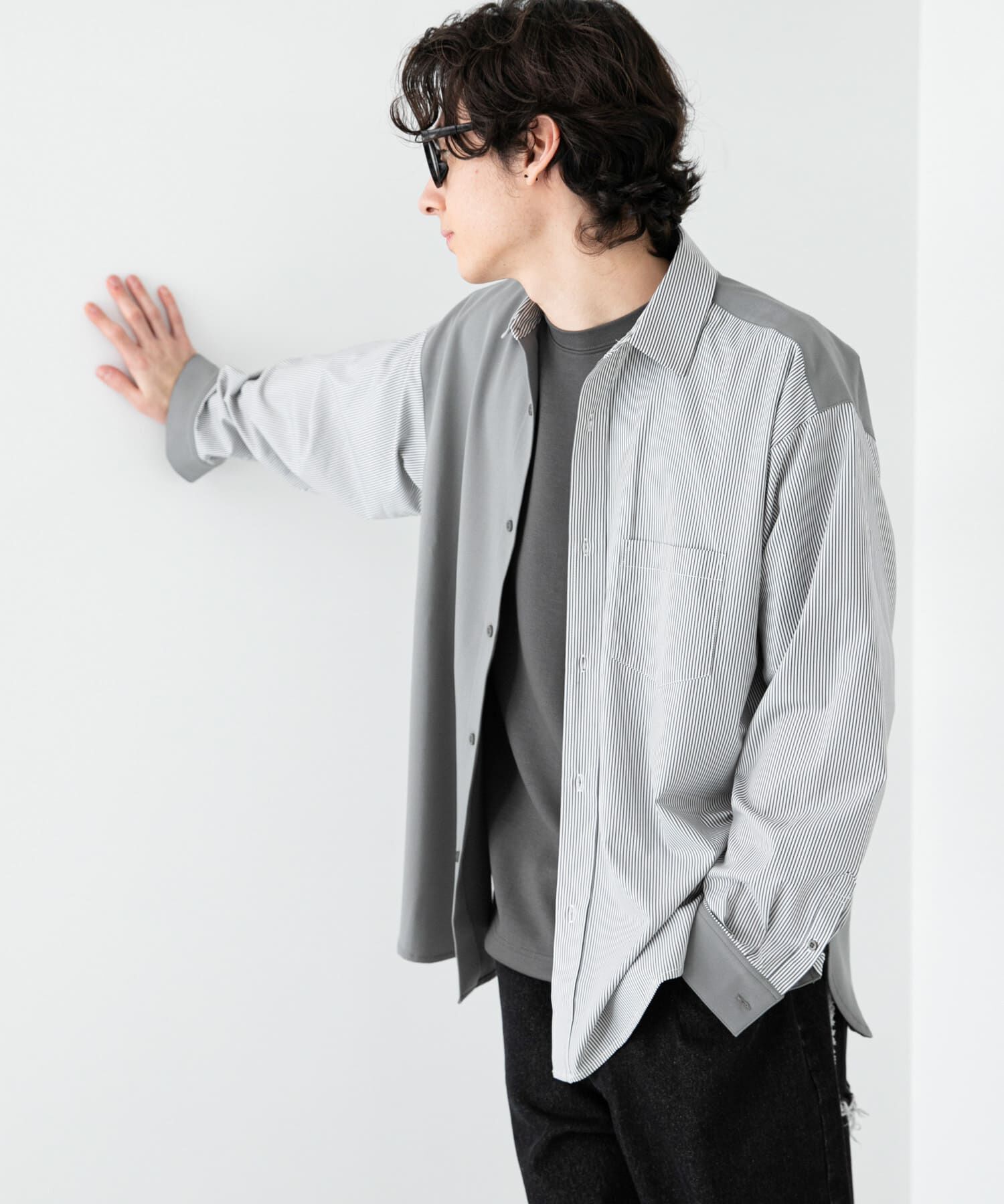 SENSE OF PLACE by URBAN RESEARCH「ストライプブロックドシャツ」|シャツ・ブラウス|