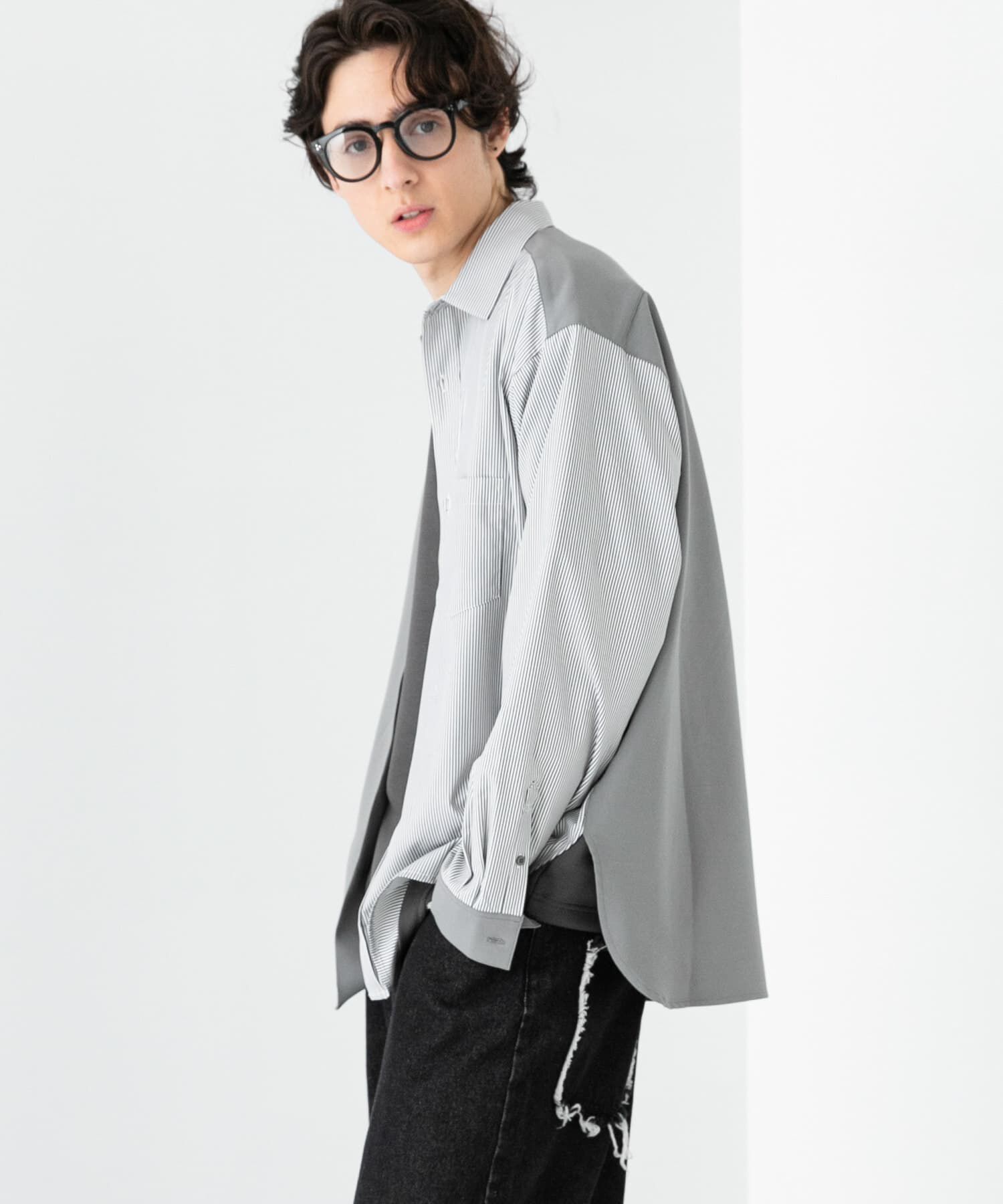 SENSE OF PLACE by URBAN RESEARCH「ストライプブロックドシャツ」|シャツ・ブラウス|