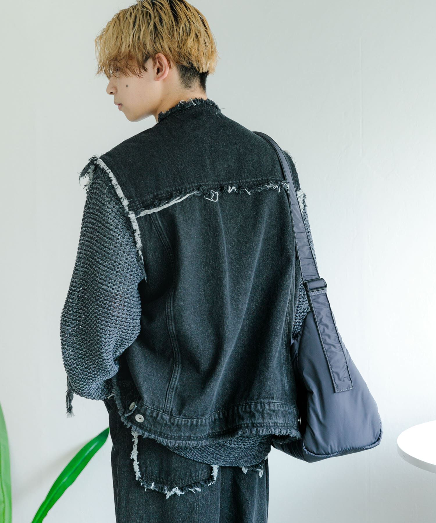 SENSE OF PLACE by URBAN RESEARCH「デニムフリンジベスト」|デニムジャケット|