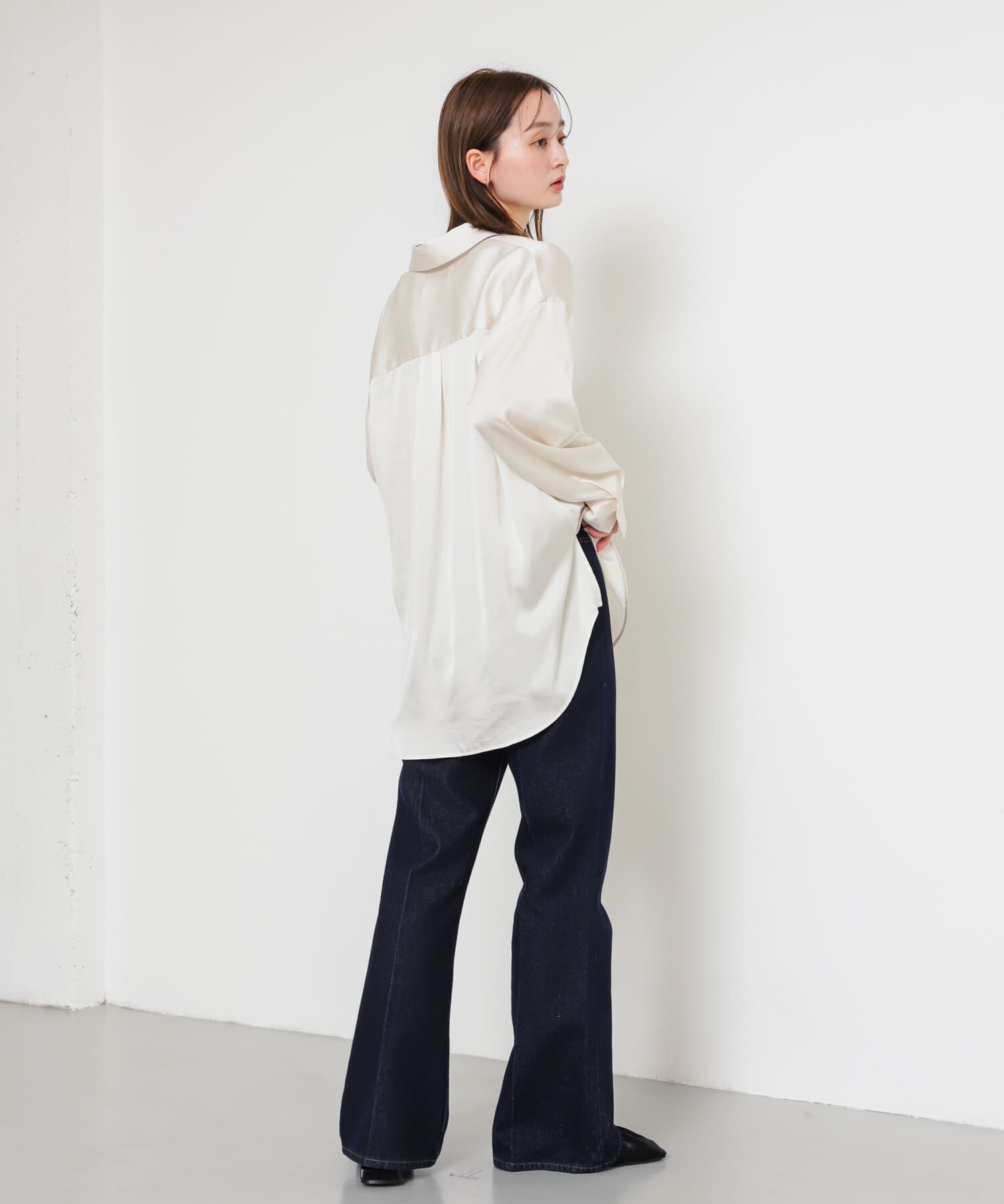 SENSE OF PLACE by URBAN RESEARCH「サテンルーズシャツ」|シャツ・ブラウス|