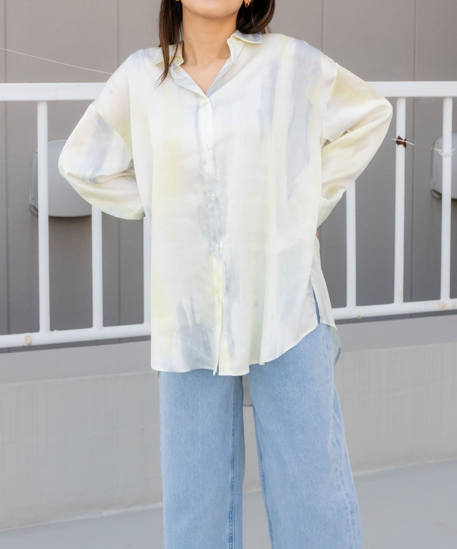 SENSE OF PLACE by URBAN RESEARCH「サテンルーズシャツ」|シャツ・ブラウス|