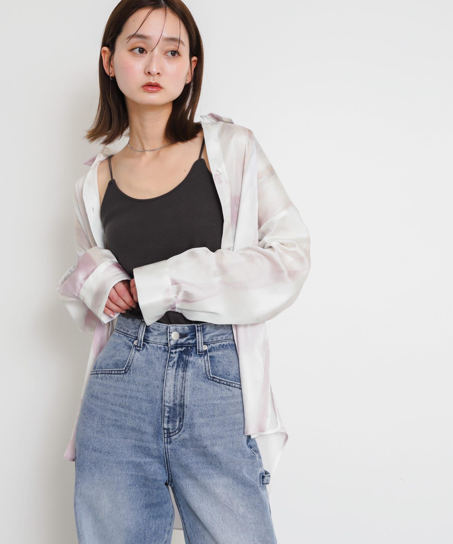 SENSE OF PLACE by URBAN RESEARCH「サテンルーズシャツ」|シャツ・ブラウス|