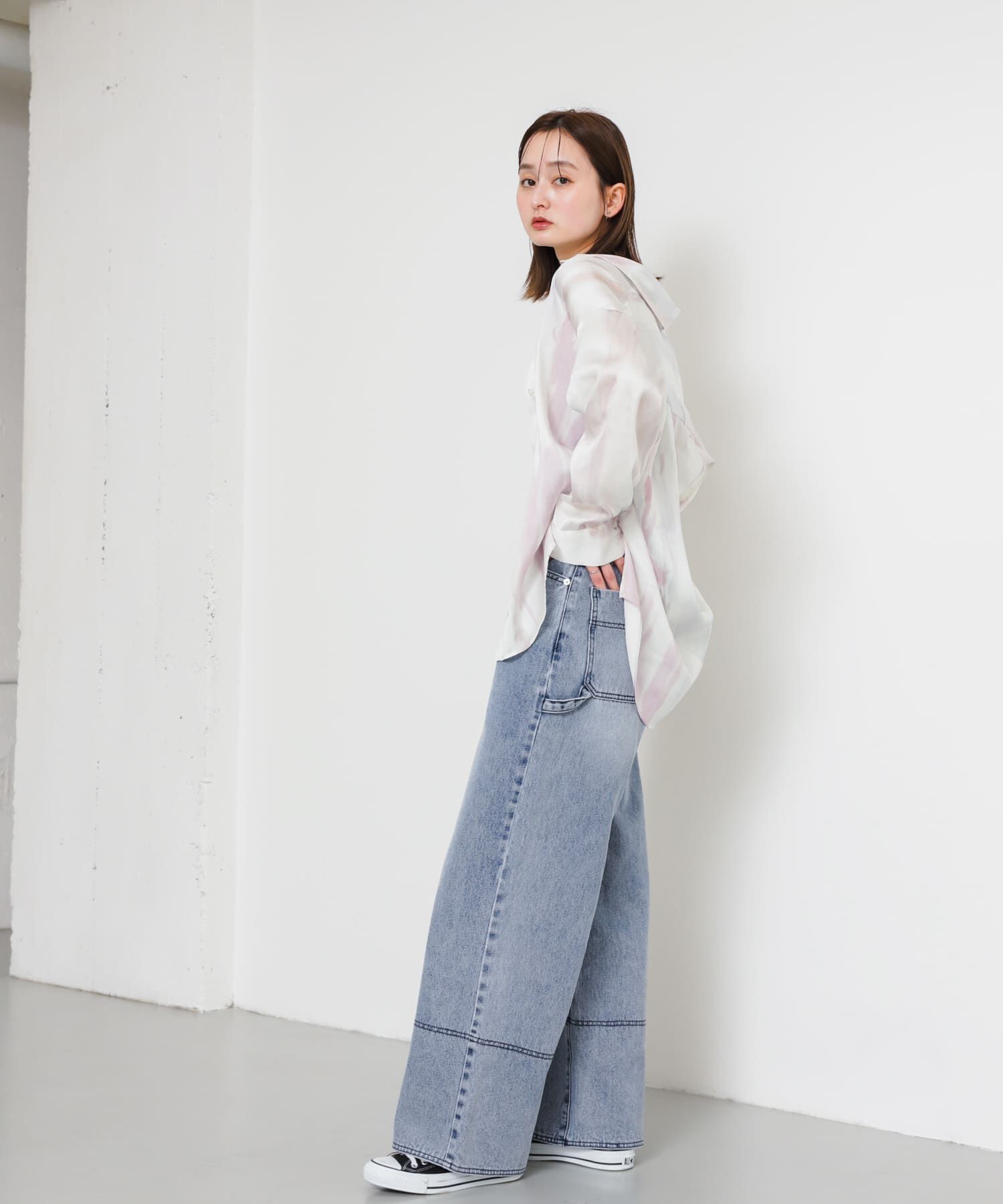 SENSE OF PLACE by URBAN RESEARCH「サテンルーズシャツ」|シャツ・ブラウス|