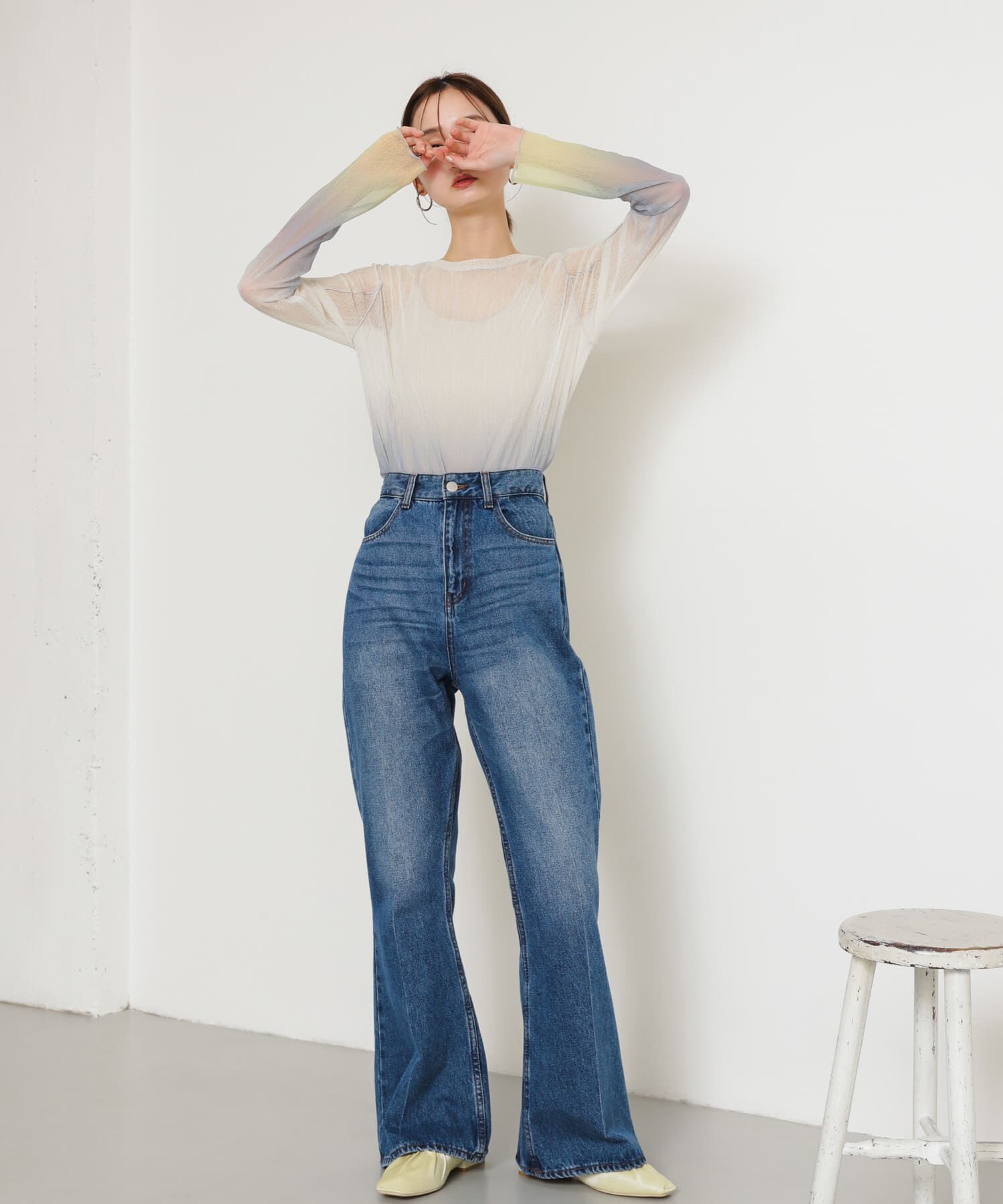 SENSE OF PLACE by URBAN RESEARCH「シャイニーギャザーフラットシューズ」|パンプス|