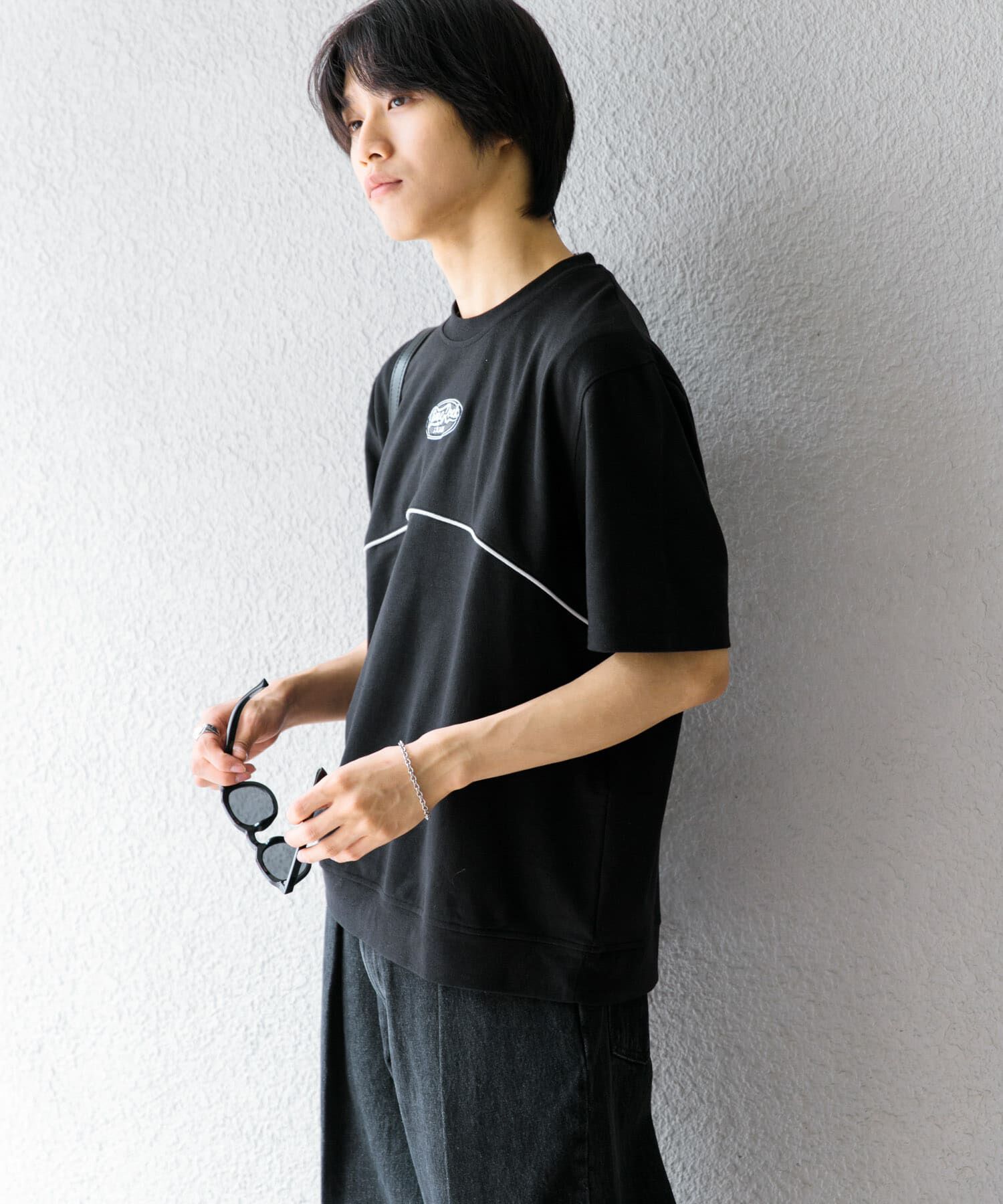 SENSE OF PLACE by URBAN RESEARCH「ブロックドデザインTシャツ(5分袖)」|Tシャツ・カットソー|