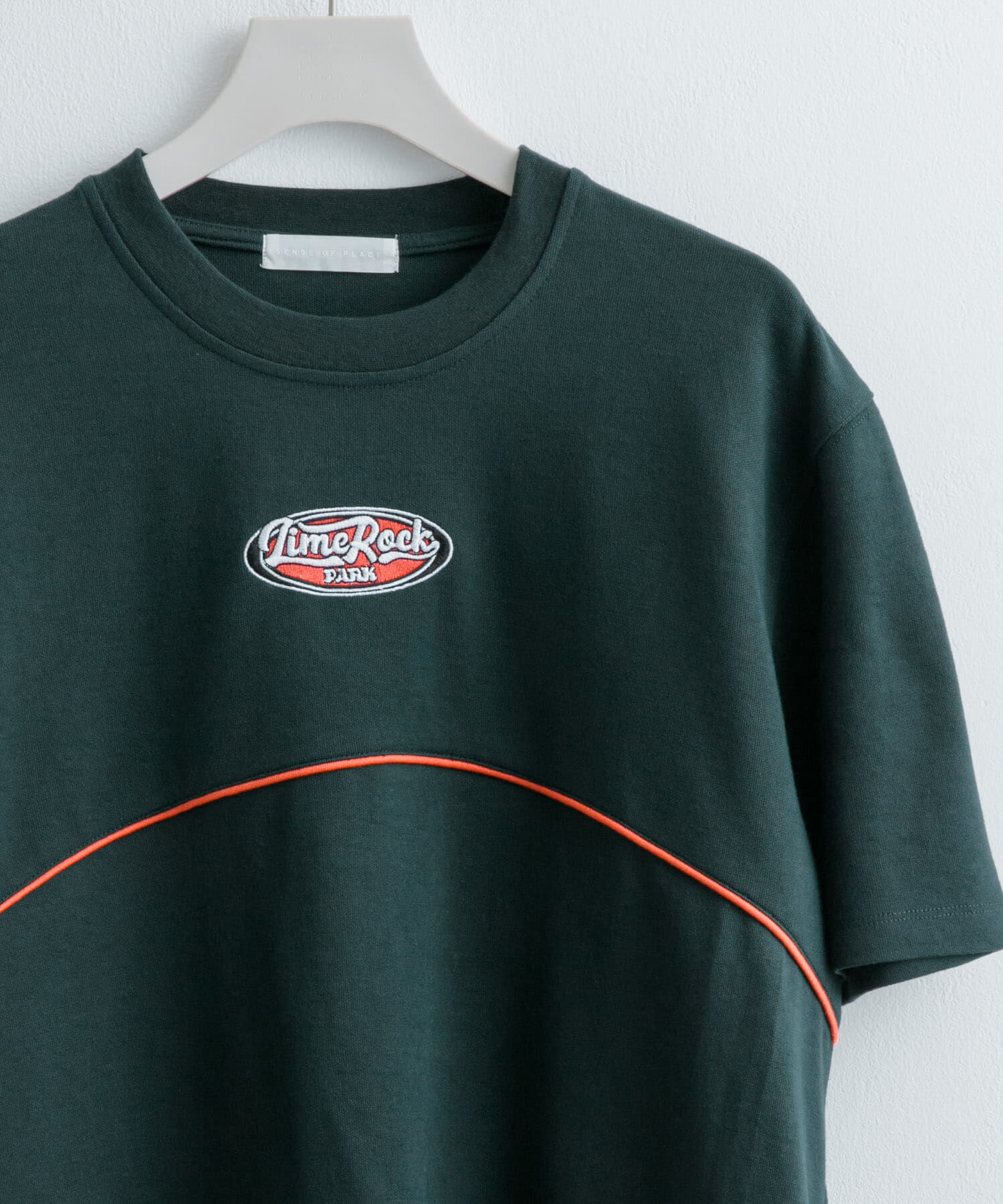 SENSE OF PLACE by URBAN RESEARCH「ブロックドデザインTシャツ(5分袖)」|Tシャツ・カットソー|グリーン