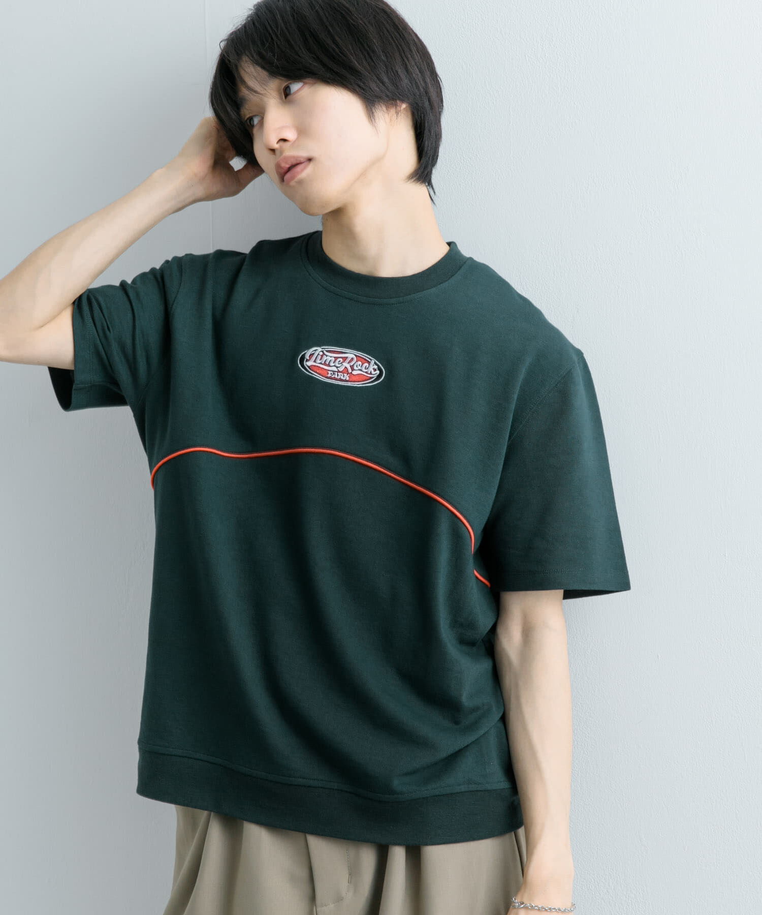 SENSE OF PLACE by URBAN RESEARCH「ブロックドデザインTシャツ(5分袖)」|Tシャツ・カットソー|