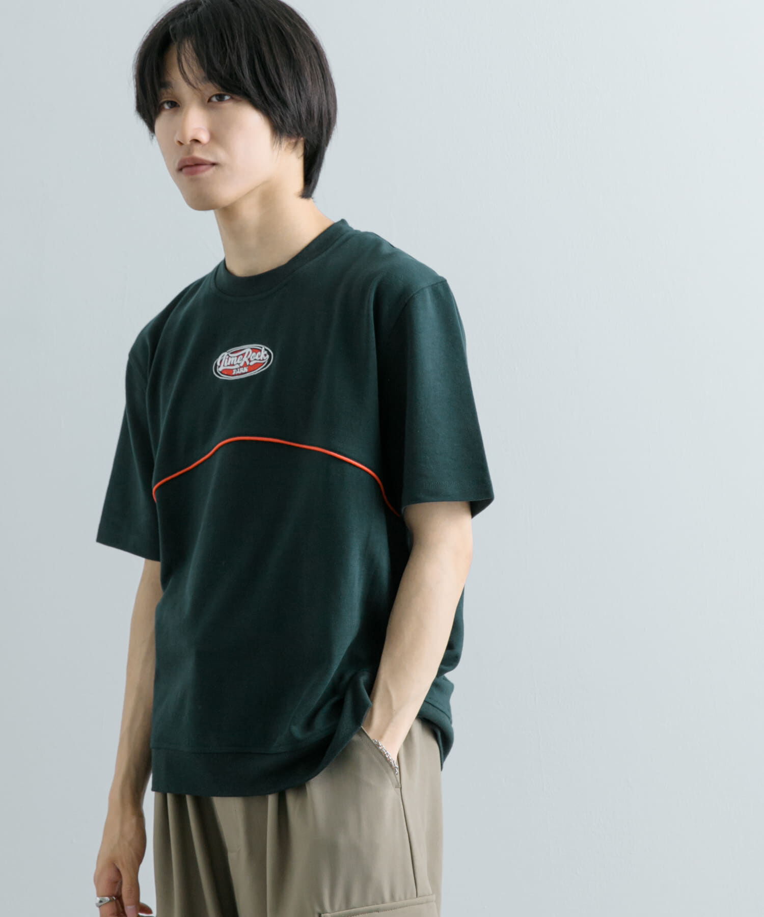 SENSE OF PLACE by URBAN RESEARCH「ブロックドデザインTシャツ(5分袖)」|Tシャツ・カットソー|