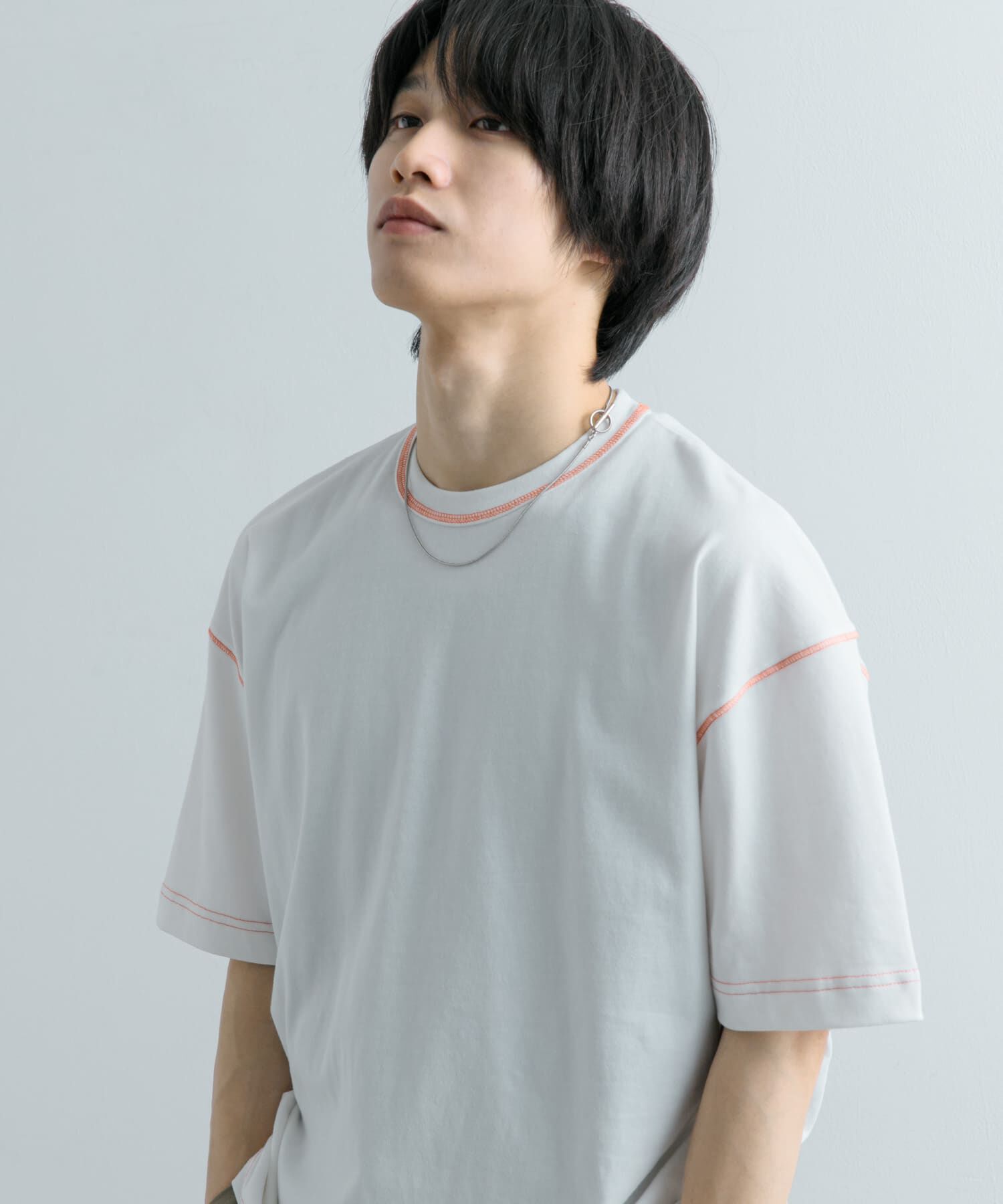 SENSE OF PLACE by URBAN RESEARCH「『ユニセックス』ハイショクステッチデザインT(5分袖)」|Tシャツ・カットソー|