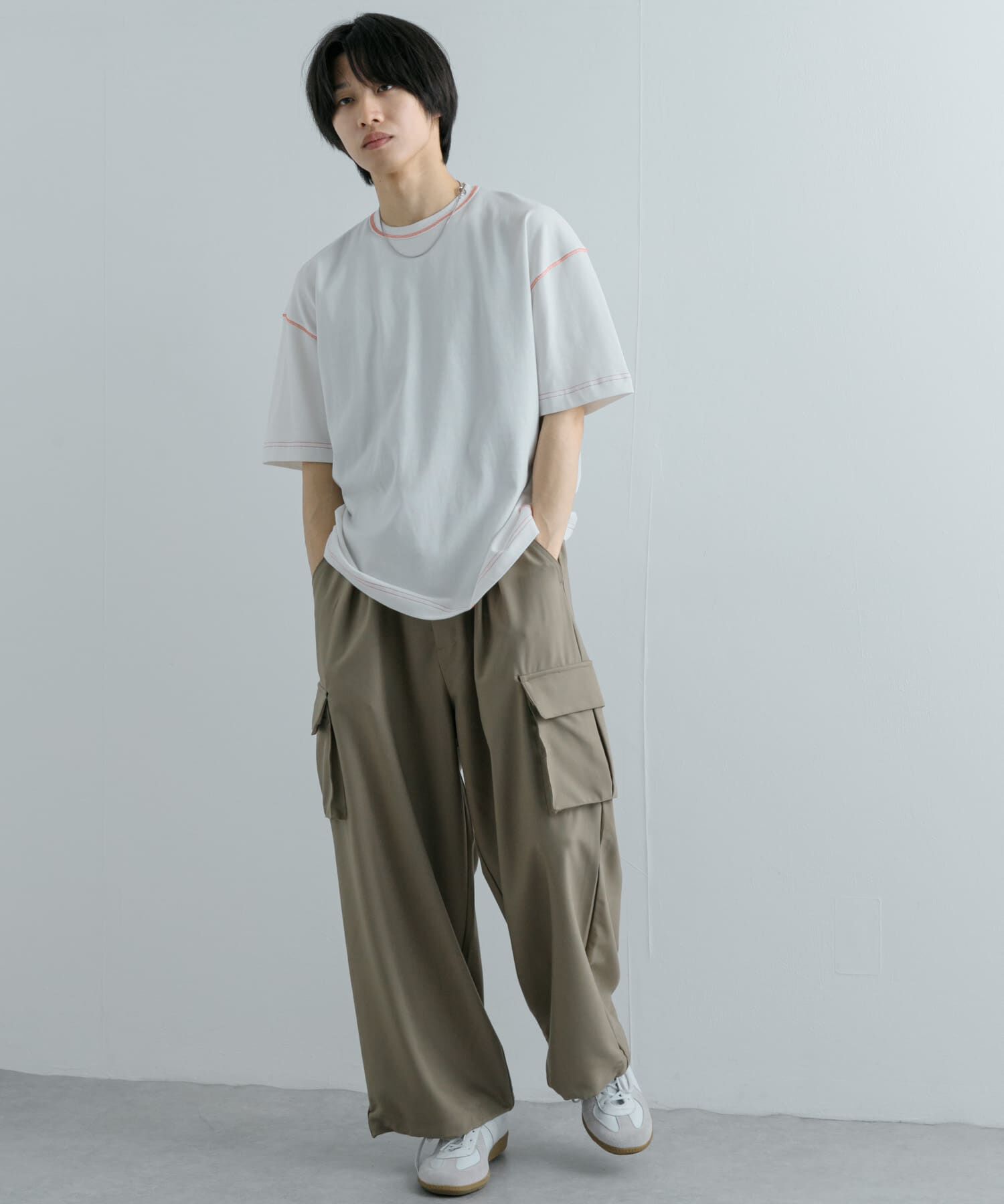 SENSE OF PLACE by URBAN RESEARCH「『ユニセックス』ハイショクステッチデザインT(5分袖)」|Tシャツ・カットソー|