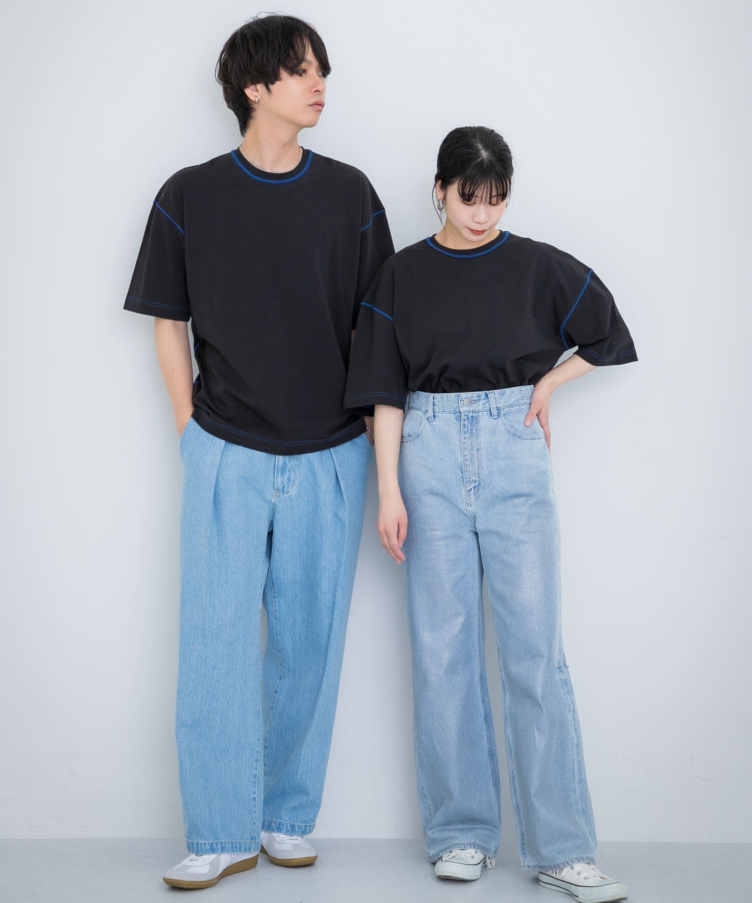 SENSE OF PLACE by URBAN RESEARCH「『ユニセックス』ハイショクステッチデザインT(5分袖)」|Tシャツ・カットソー|