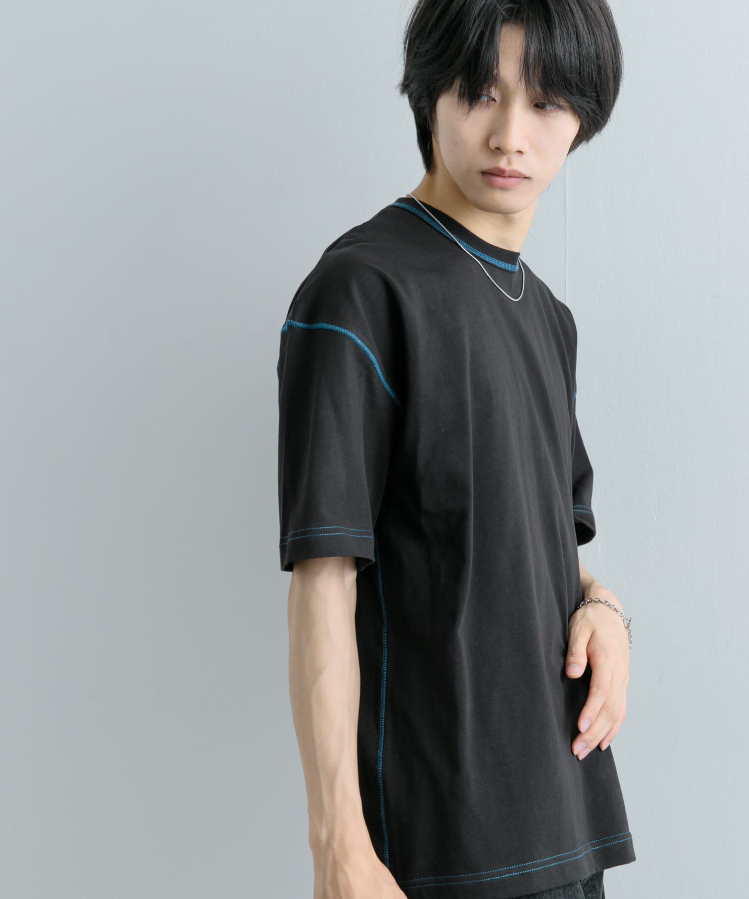 SENSE OF PLACE by URBAN RESEARCH「『ユニセックス』ハイショクステッチデザインT(5分袖)」|Tシャツ・カットソー|