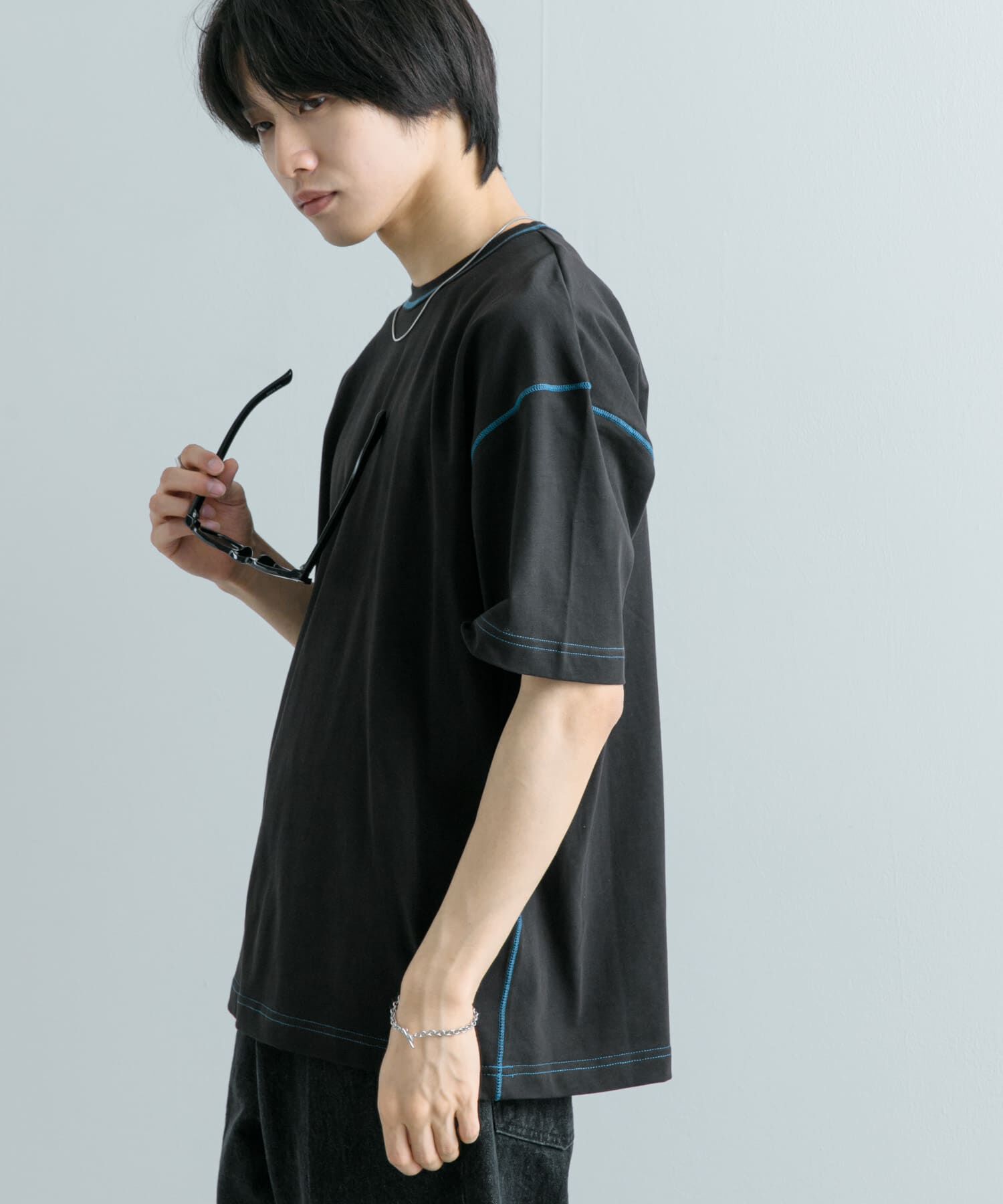 SENSE OF PLACE by URBAN RESEARCH「『ユニセックス』ハイショクステッチデザインT(5分袖)」|Tシャツ・カットソー|