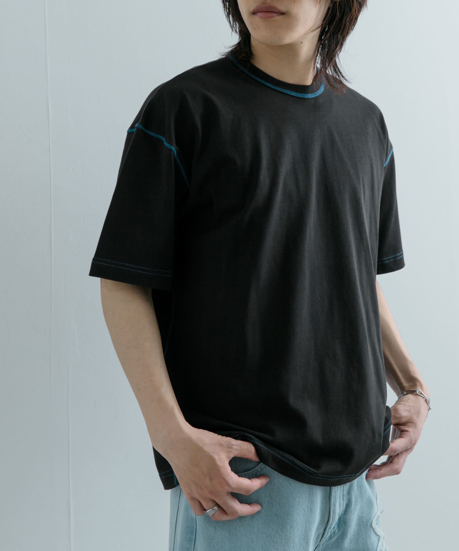 SENSE OF PLACE by URBAN RESEARCH「『ユニセックス』ハイショクステッチデザインT(5分袖)」|Tシャツ・カットソー|
