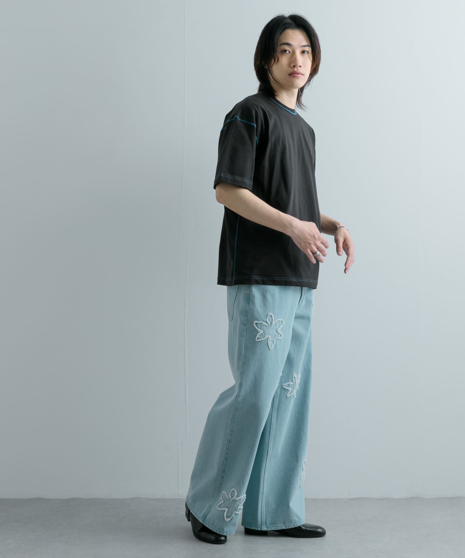 SENSE OF PLACE by URBAN RESEARCH「『ユニセックス』ハイショクステッチデザインT(5分袖)」|Tシャツ・カットソー|